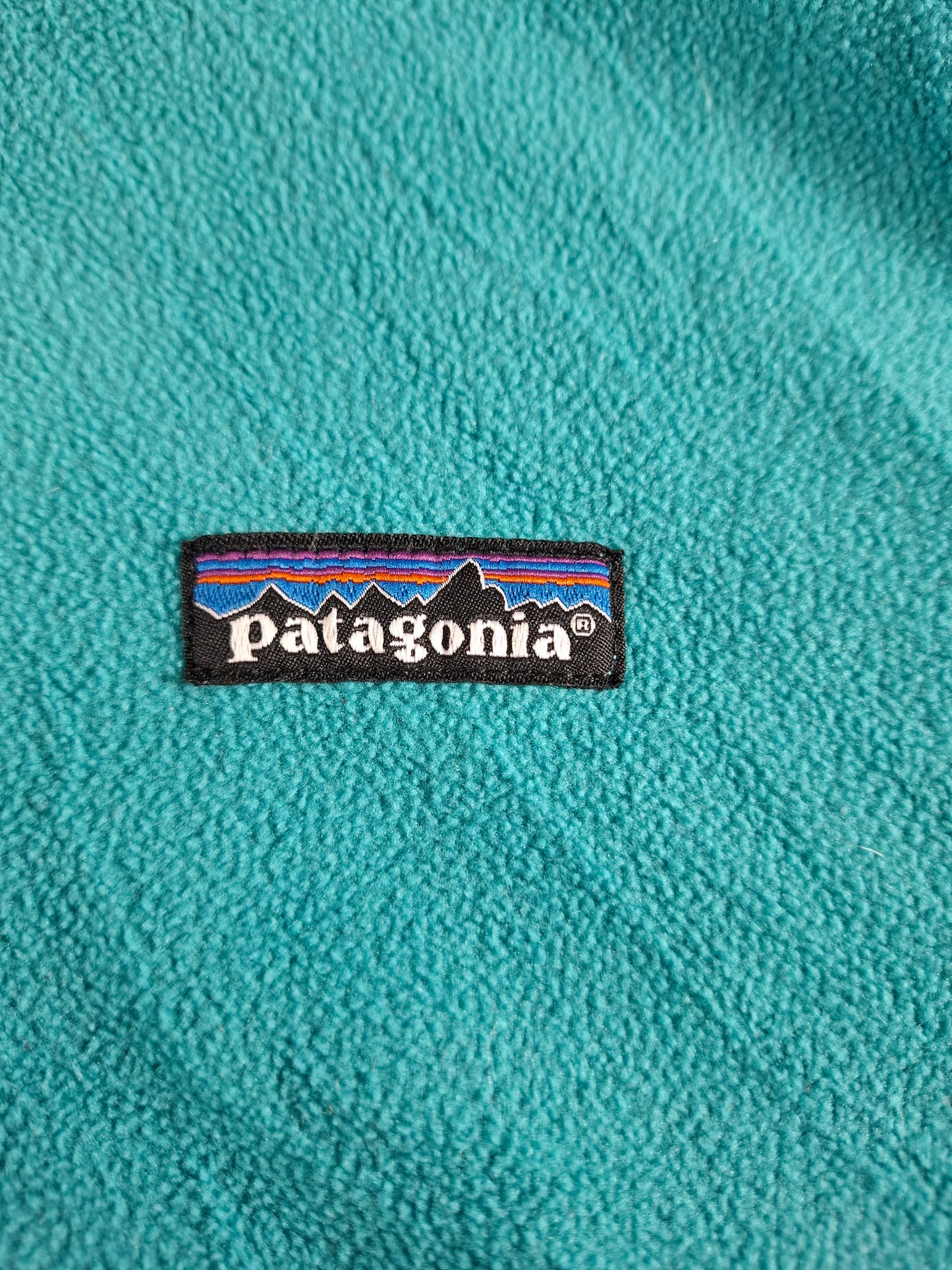 001502 – Patagonia Fleece Jacket – Turquoise, Size XL