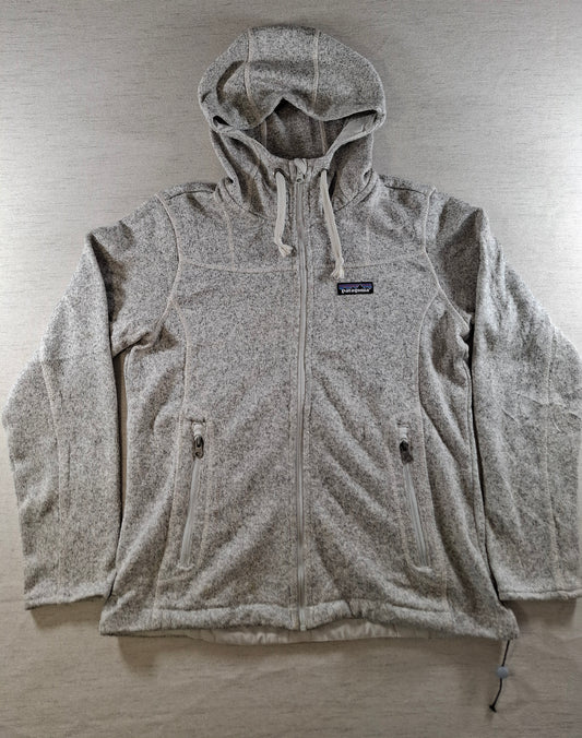 001507 – Patagonia Fleece Hoodie – Grey, Size Women's M