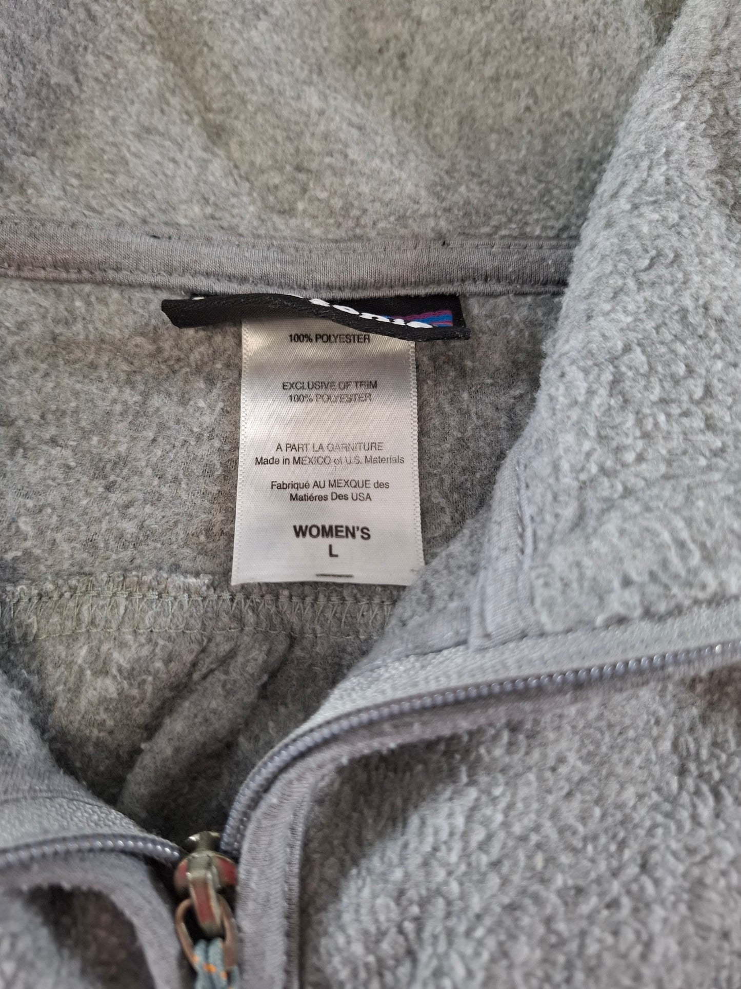 001533 – Patagonia Fleece Vest – Grey, Size Women's L