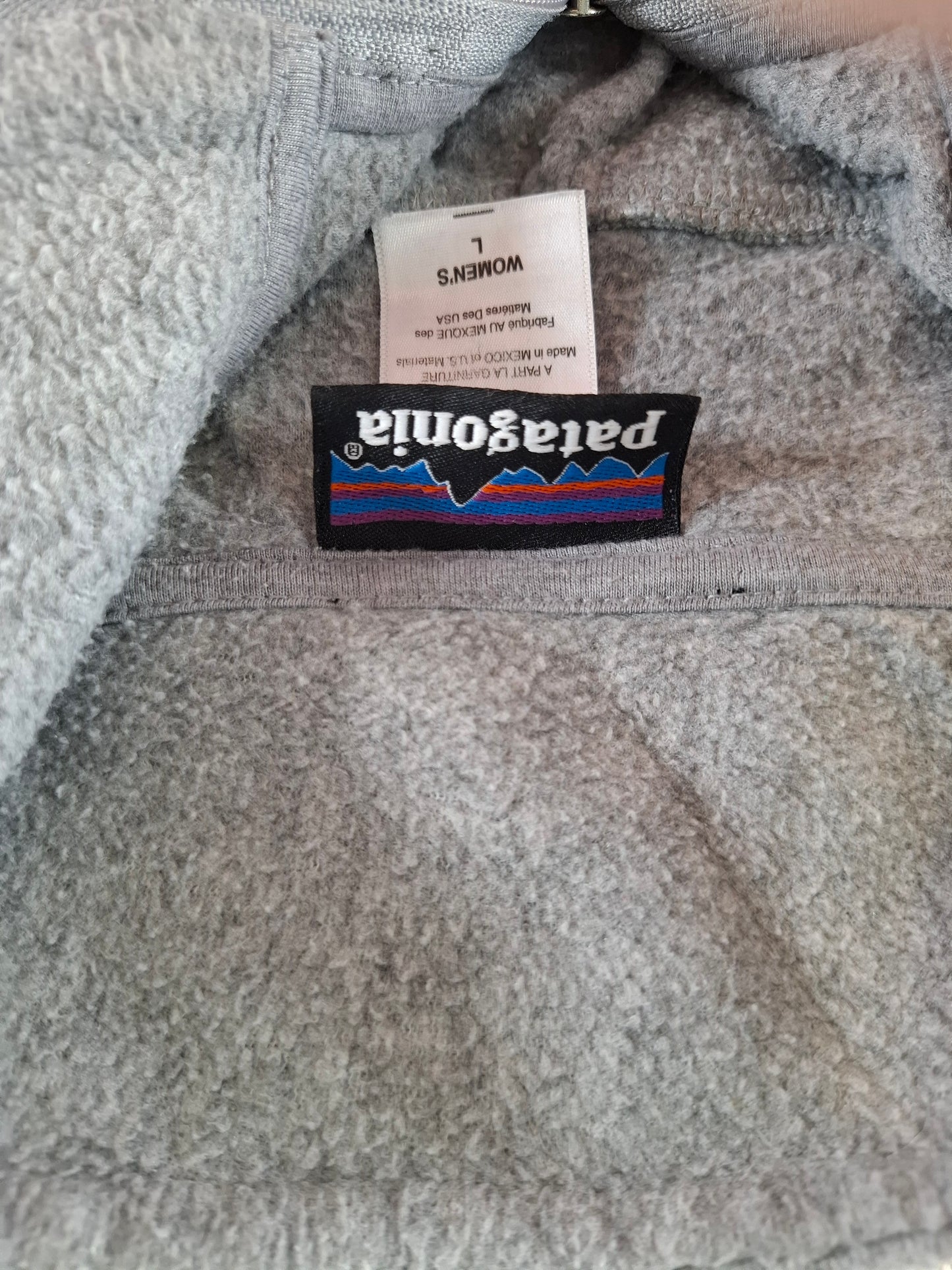001533 – Patagonia Fleece Vest – Grey, Size Women's L