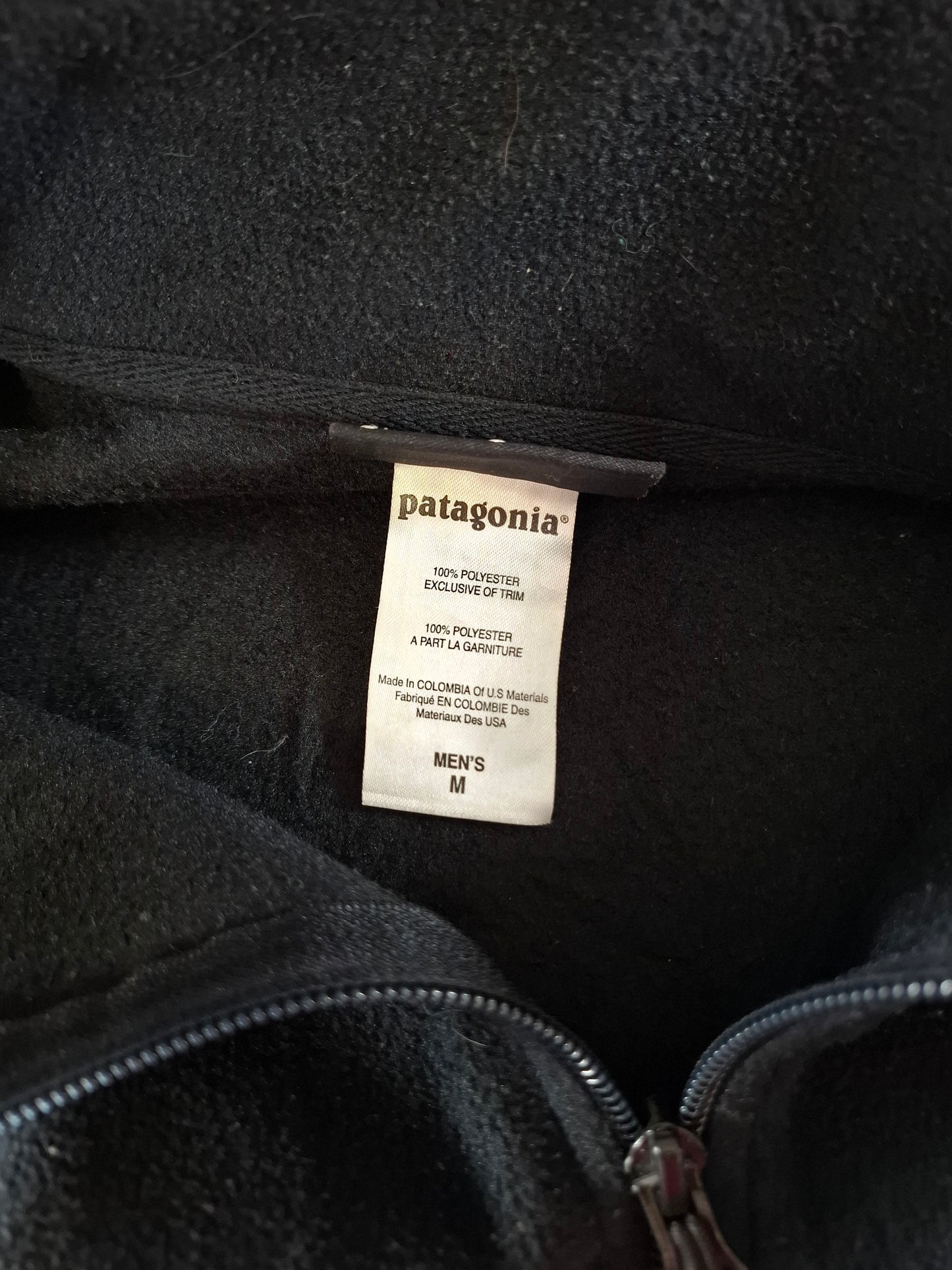 001536 – Patagonia Fleece Jacket – Black, Size M