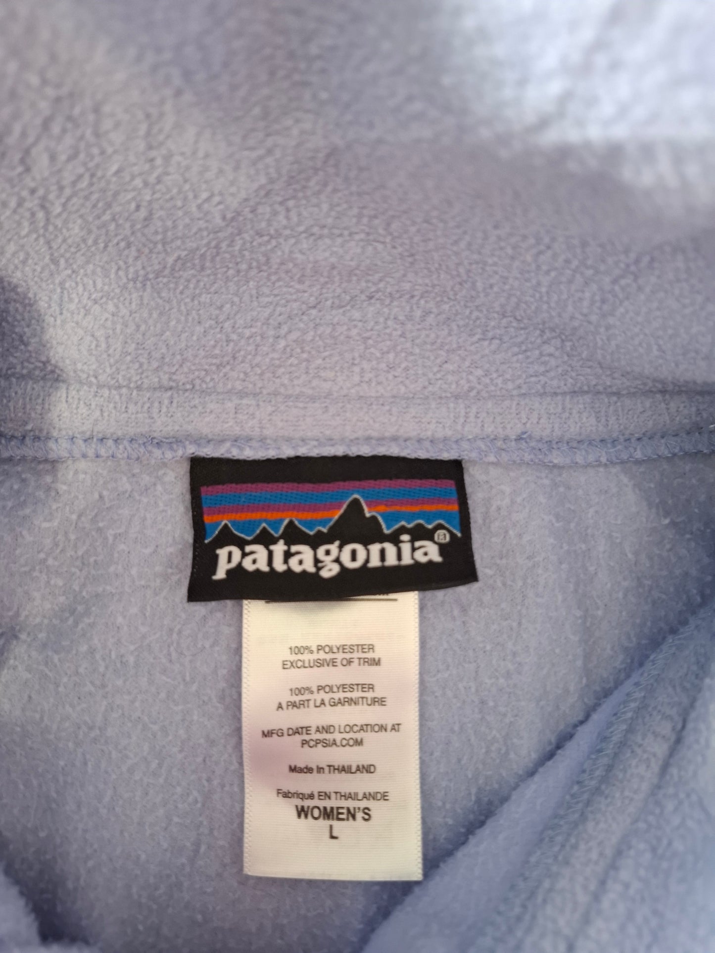 001537 – Patagonia Fleece Jacket – Lilac, Size Women's L