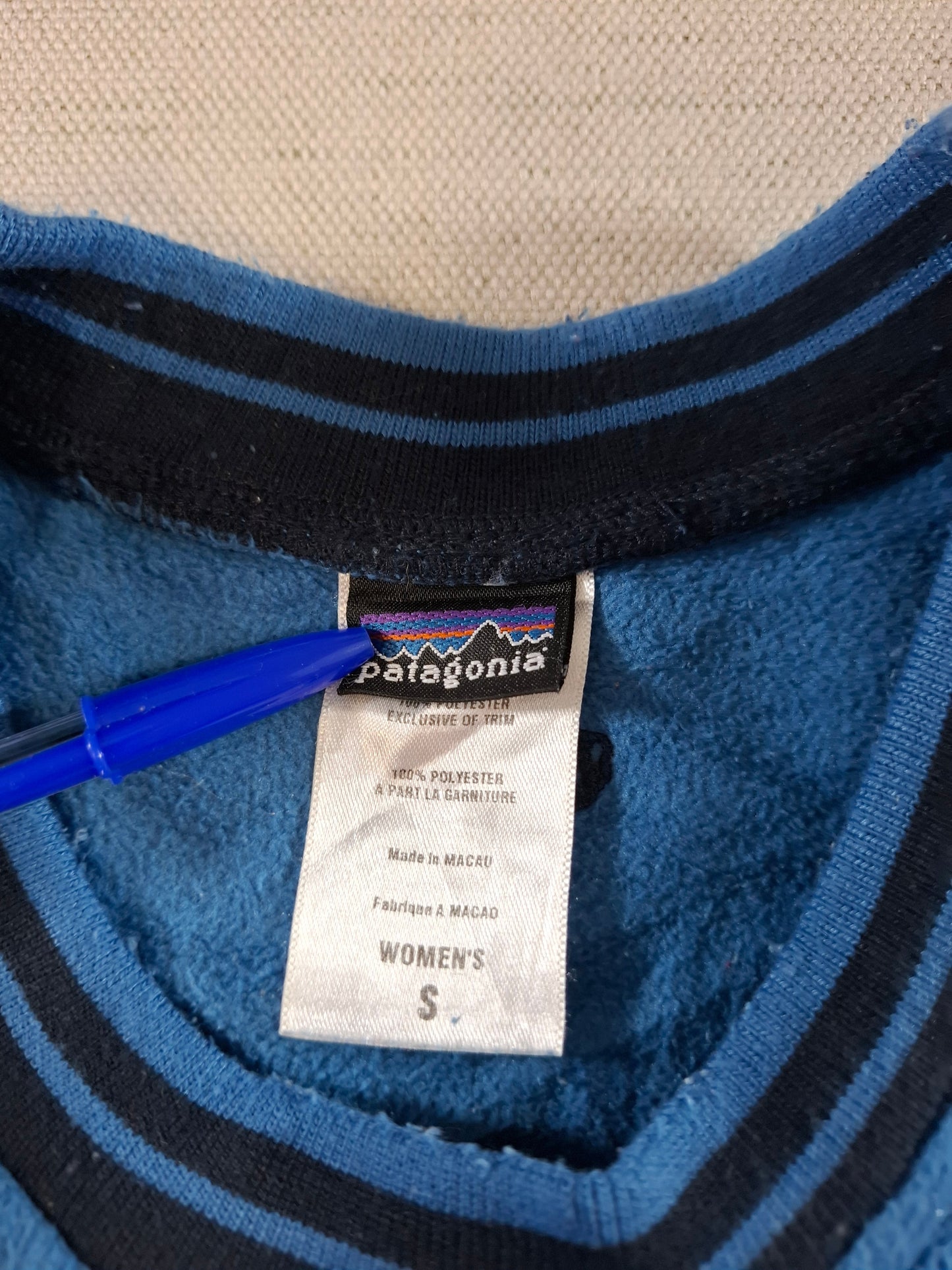 001539 – Patagonia Fleece Sweater – Blue, Size Women's S