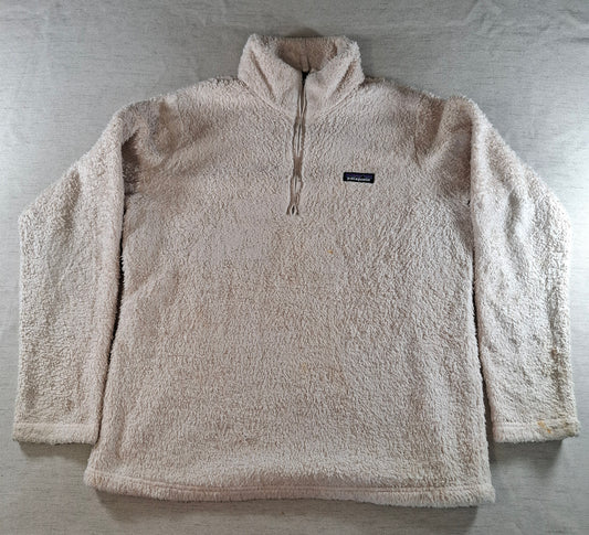 001541 – Patagonia Quarter-Zip Fleece – Cream, Size XL