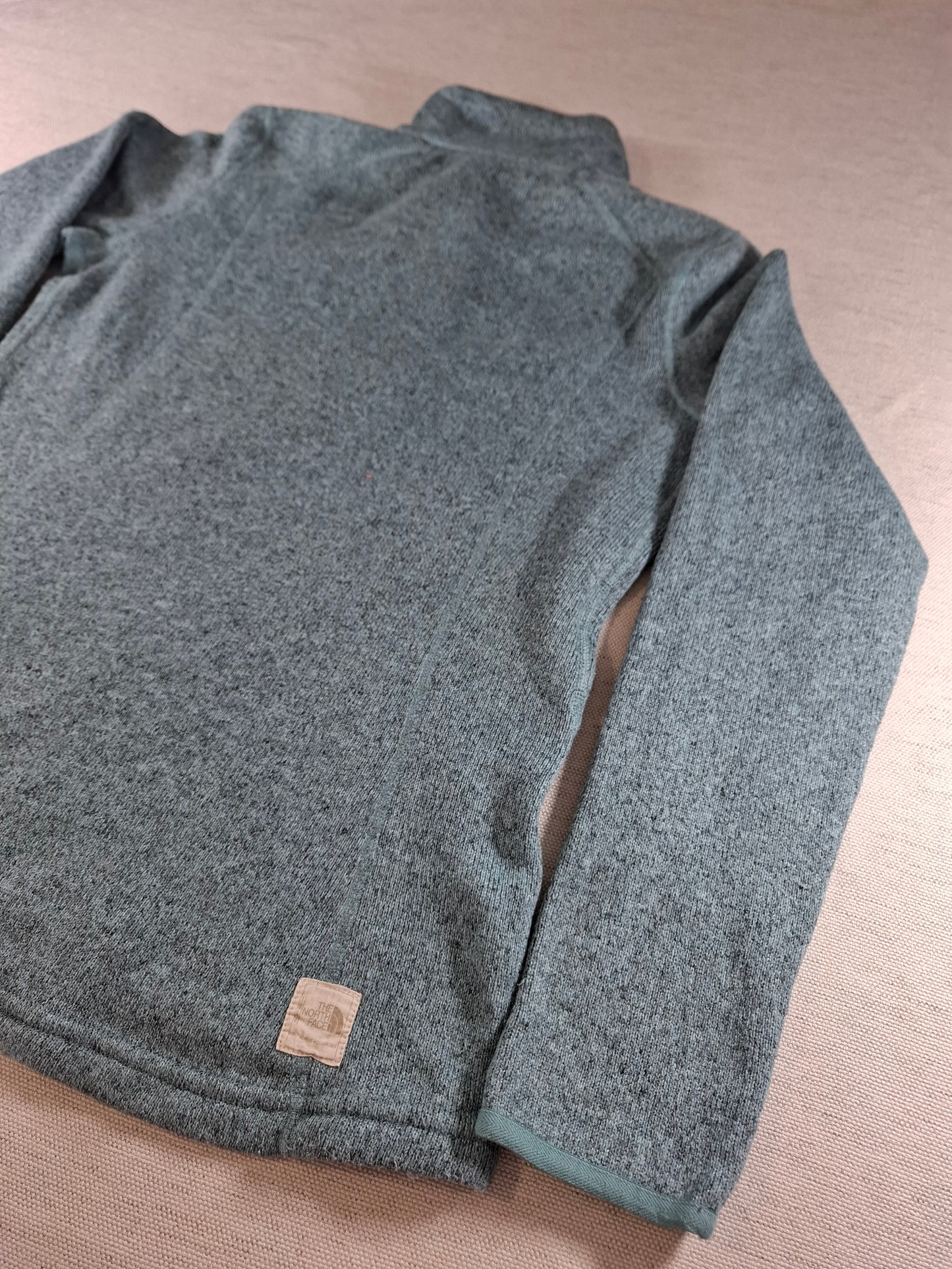 001548 – The North Face Fleece Jacket – Turquoise, Size Women's M