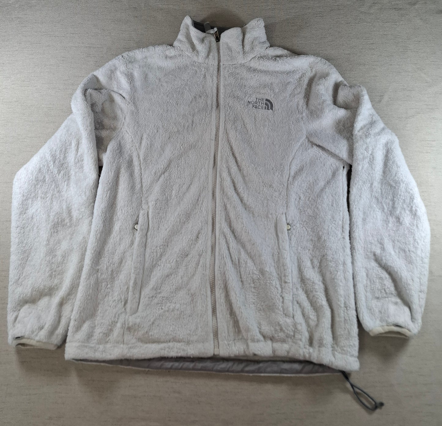 001552 – The North Face Fleece Jacket – White, Size Women's M