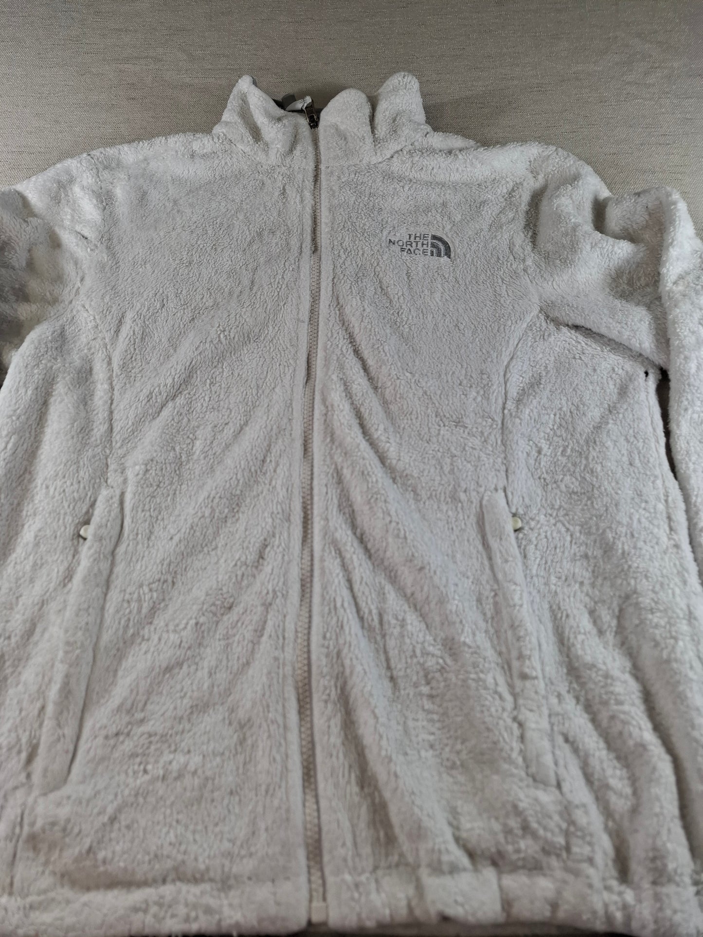 001552 – The North Face Fleece Jacket – White, Size Women's M