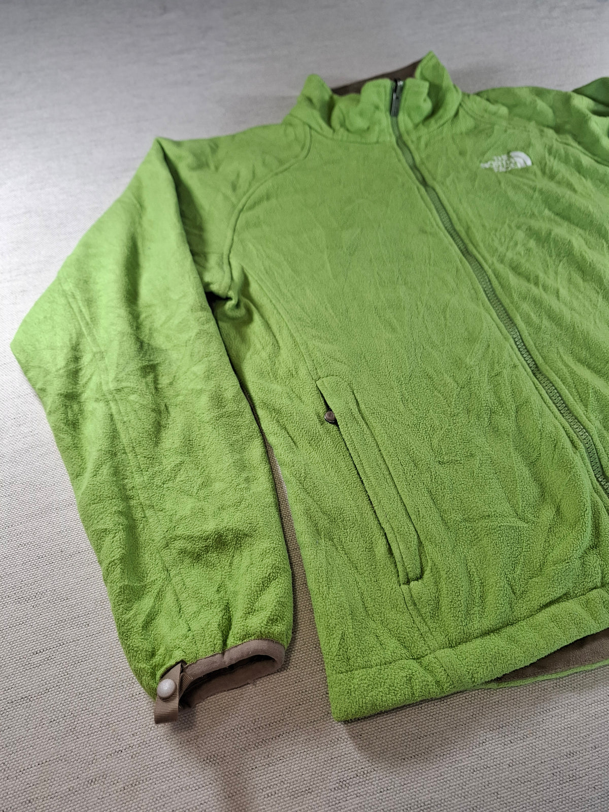 001553 – The North Face Fleece Jacket – Green, Size Women's S