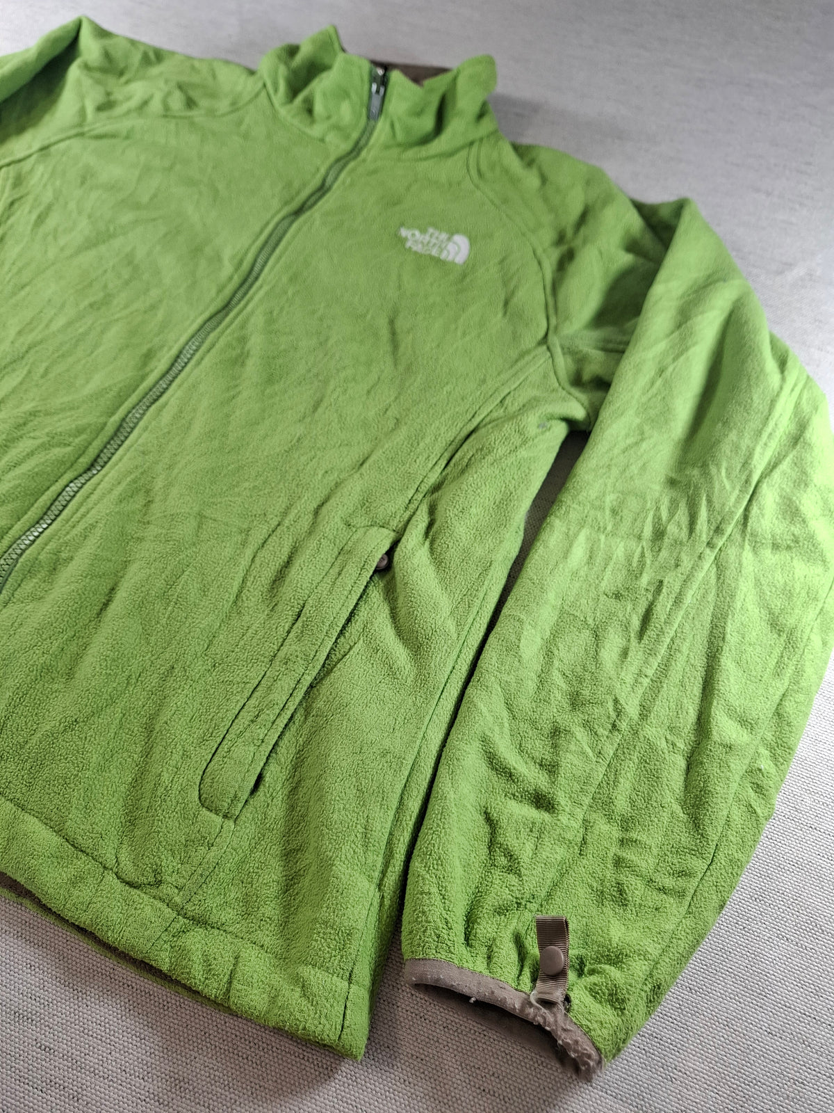 001553 – The North Face Fleece Jacket – Green, Size Women's S