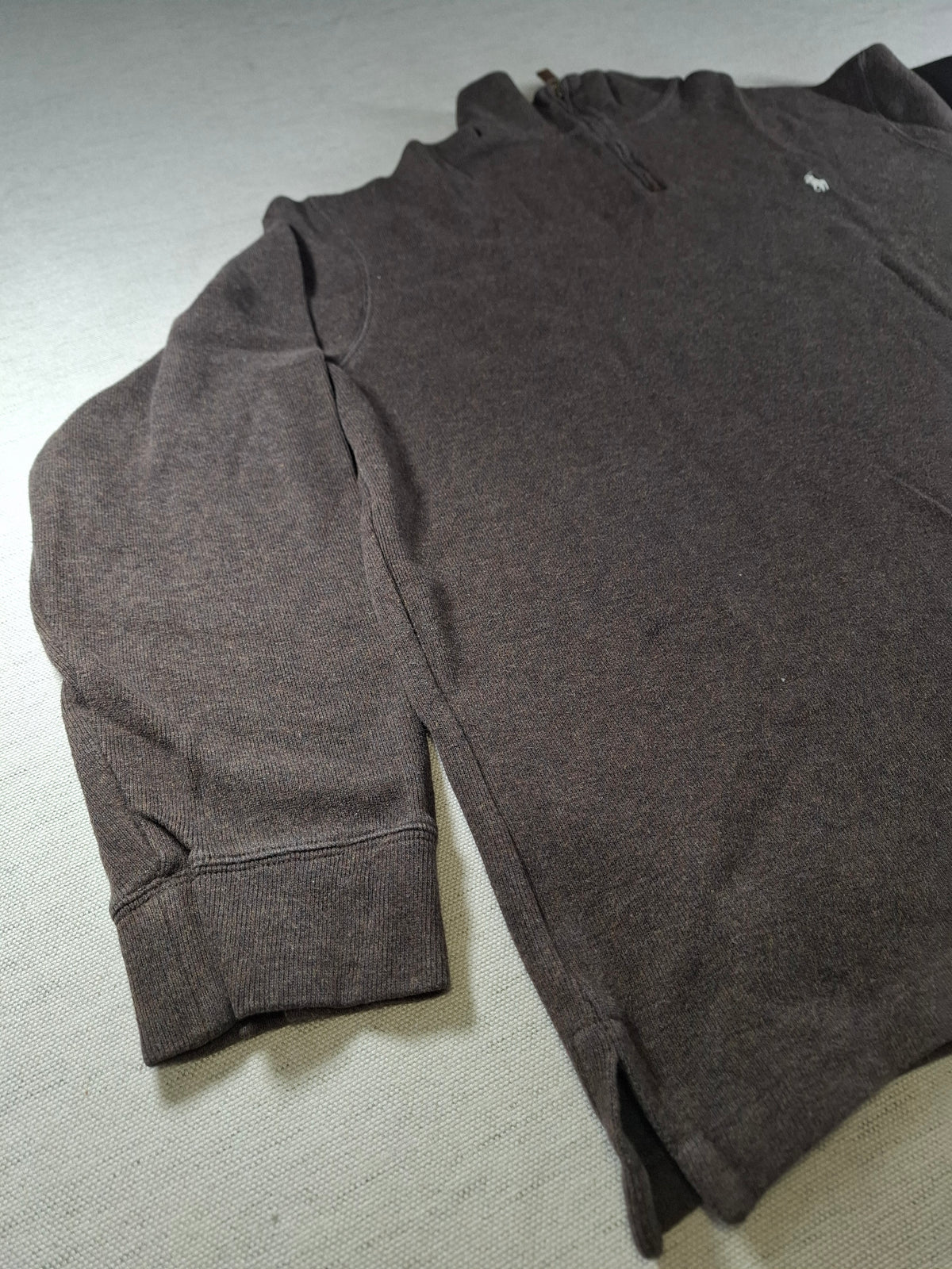 001563 – Polo Ralph Lauren Quarter-Zip Sweater – Brown, Size XXL