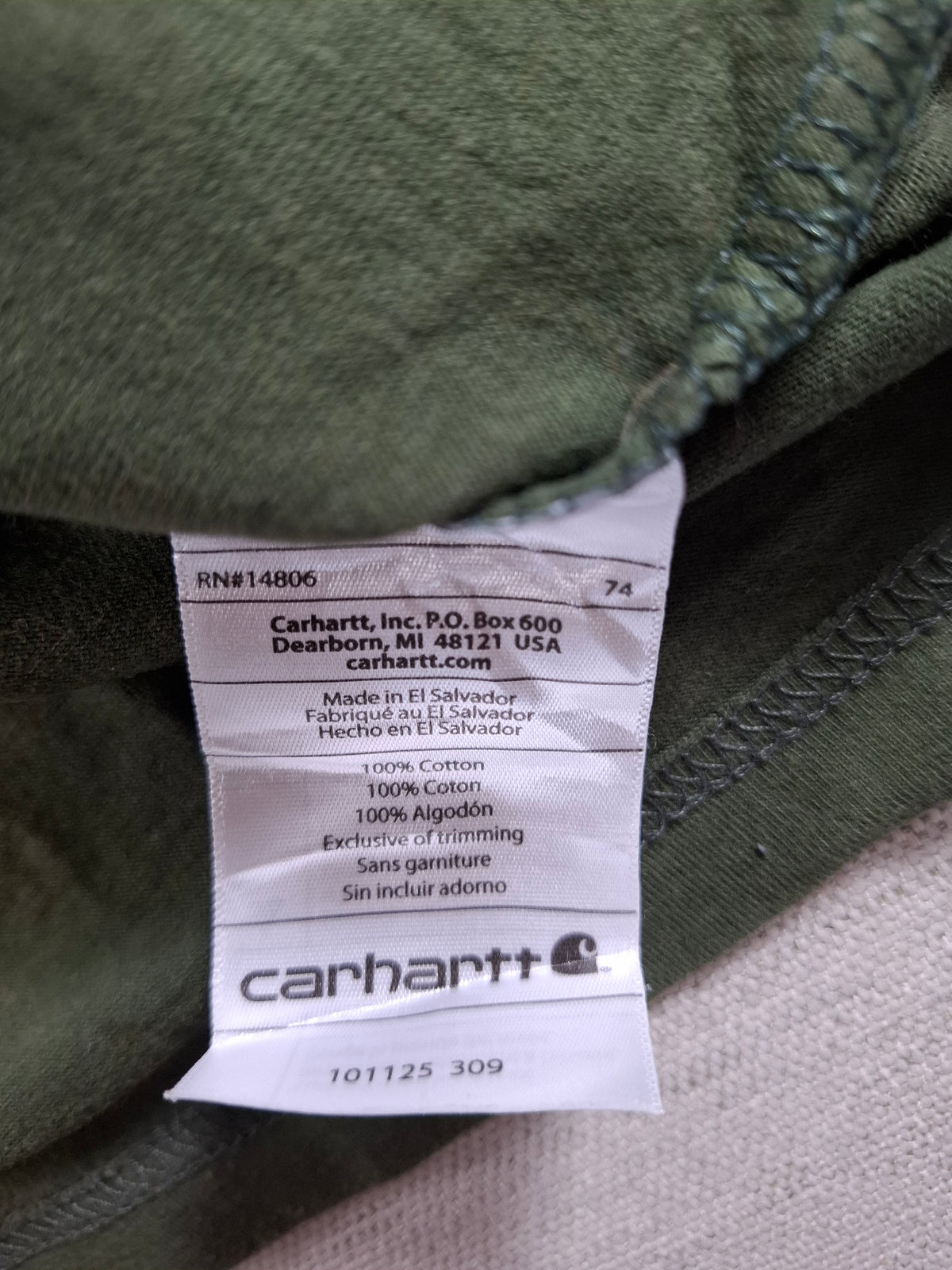 001564 – Carhartt T-Shirt – Green, Size L