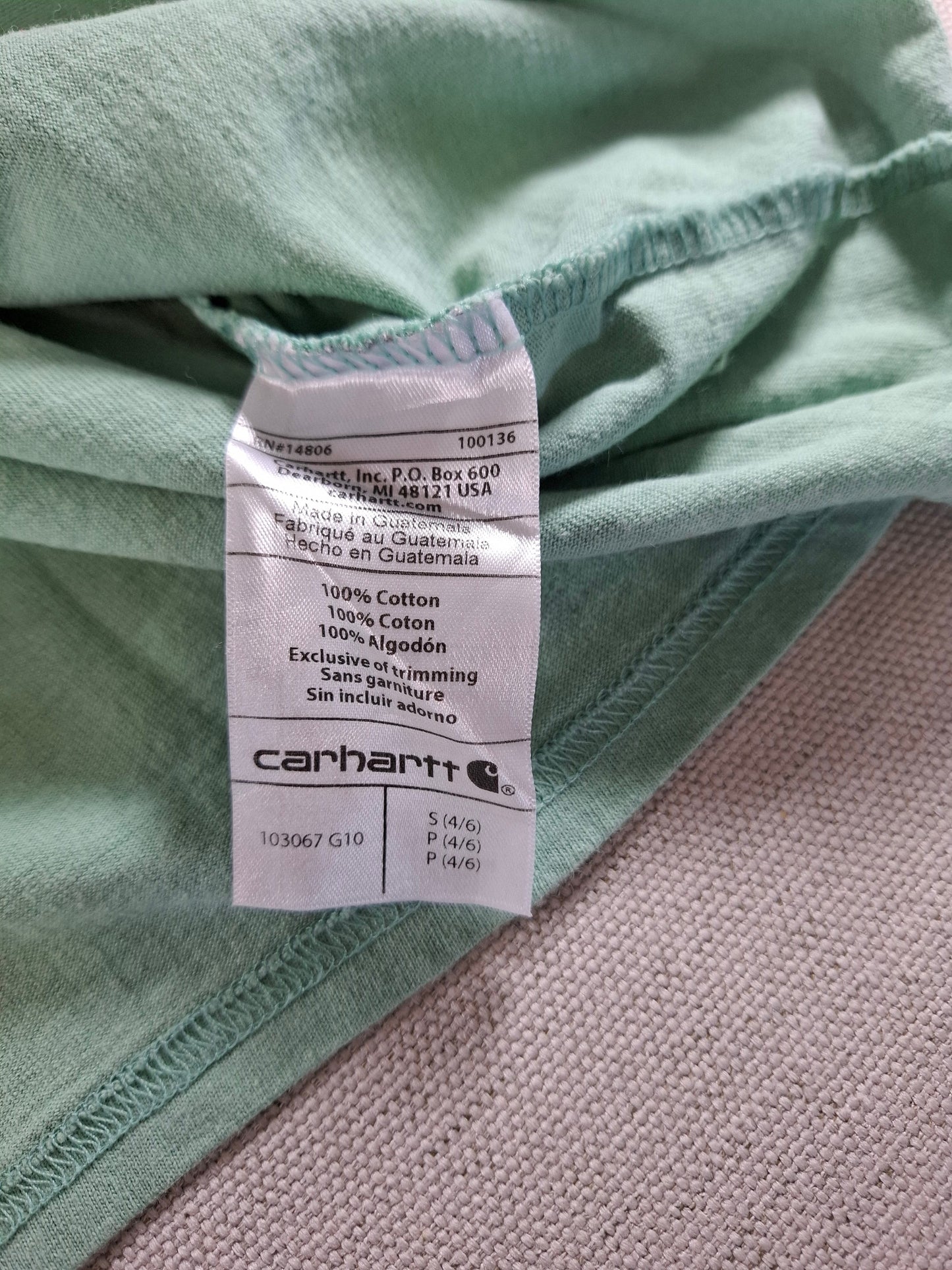 001566 – Carhartt T-Shirt – Mint Green, Size S