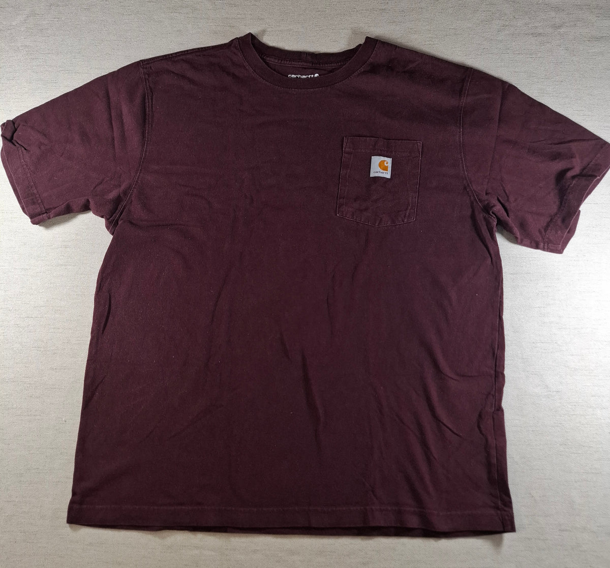 001567 – Carhartt T-Shirt – Burgundy Red, Size L