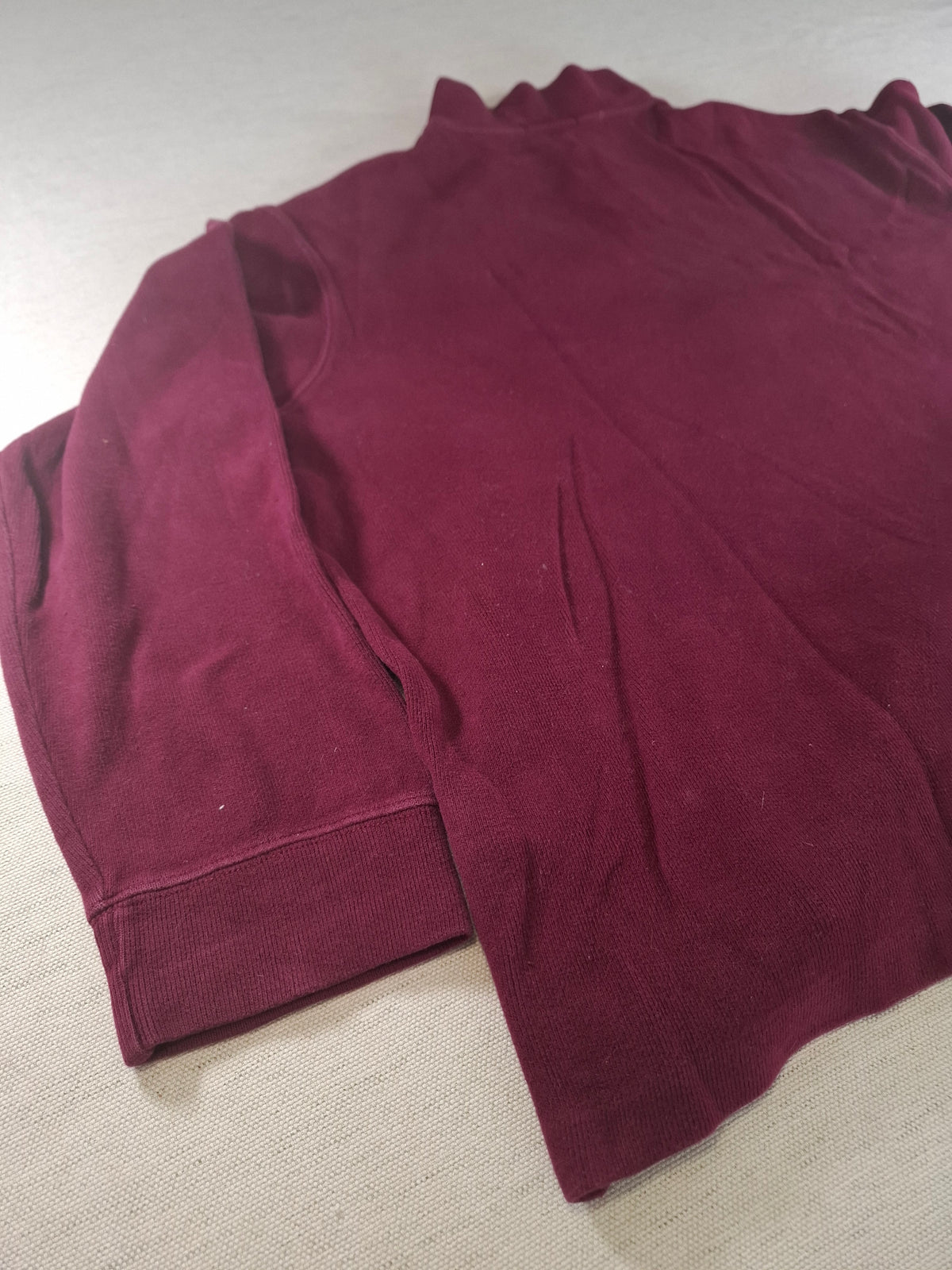 001573 – Polo Ralph Lauren Quarter-Zip Sweater – Burgundy Red, Size XXL