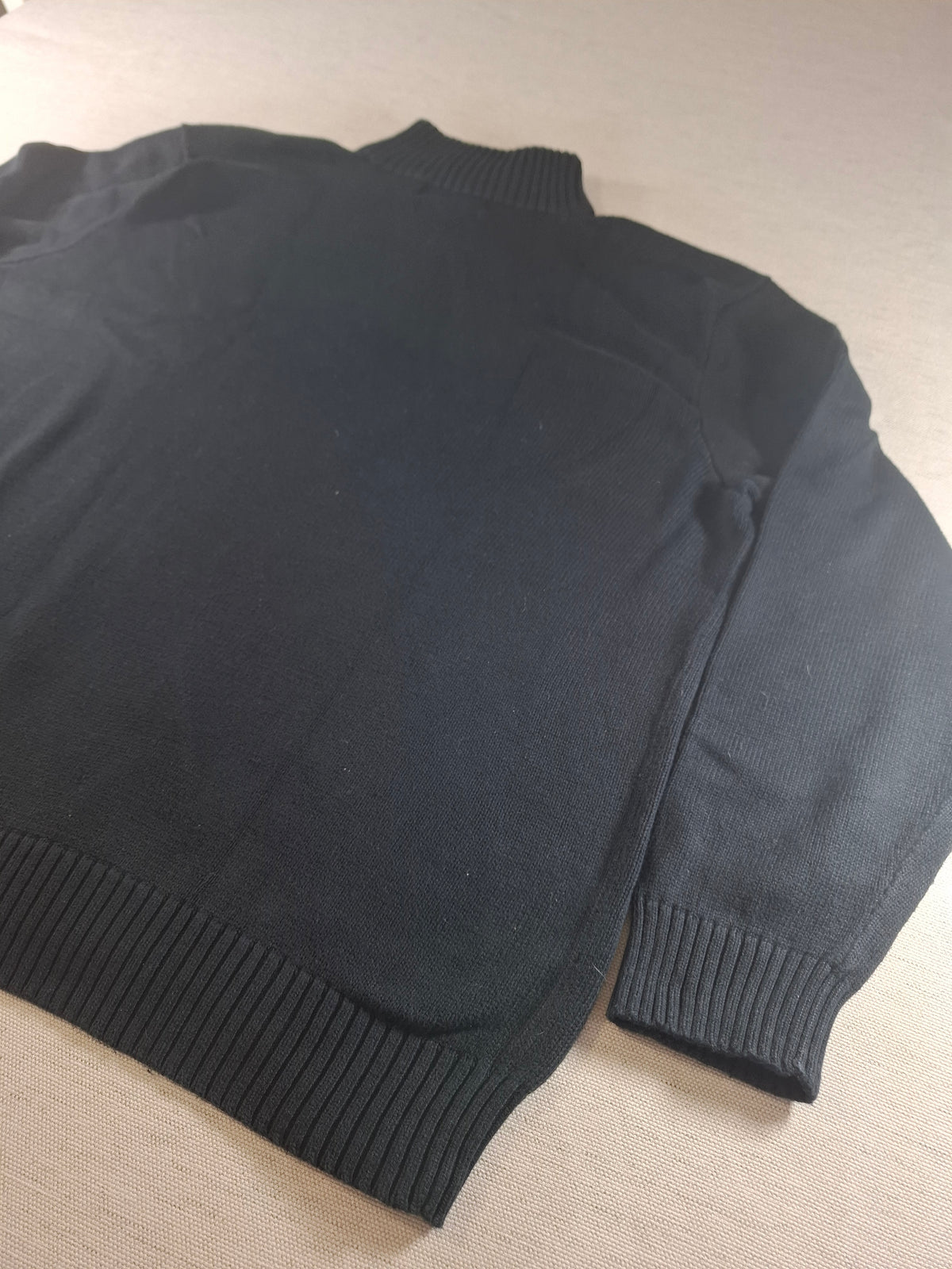 001574 – Polo Ralph Lauren Quarter-Zip Sweater – Black, Size XXL