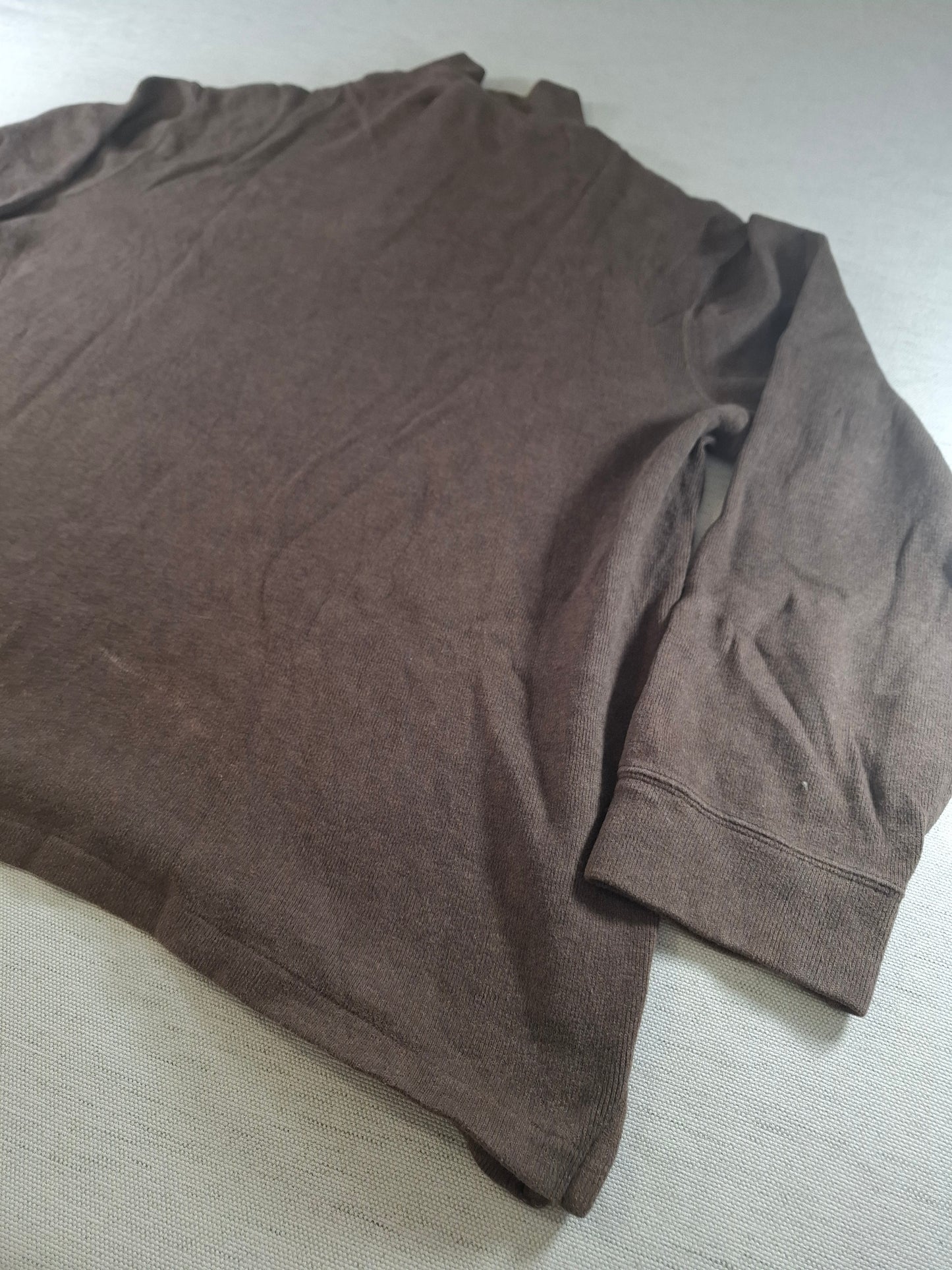 001575 – Polo Ralph Lauren Quarter-Zip Sweater – Brown, Size XXL