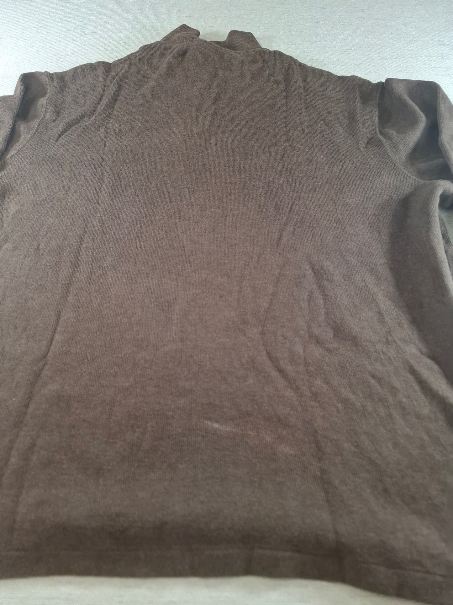 001575 – Polo Ralph Lauren Quarter-Zip Sweater – Brown, Size XXL