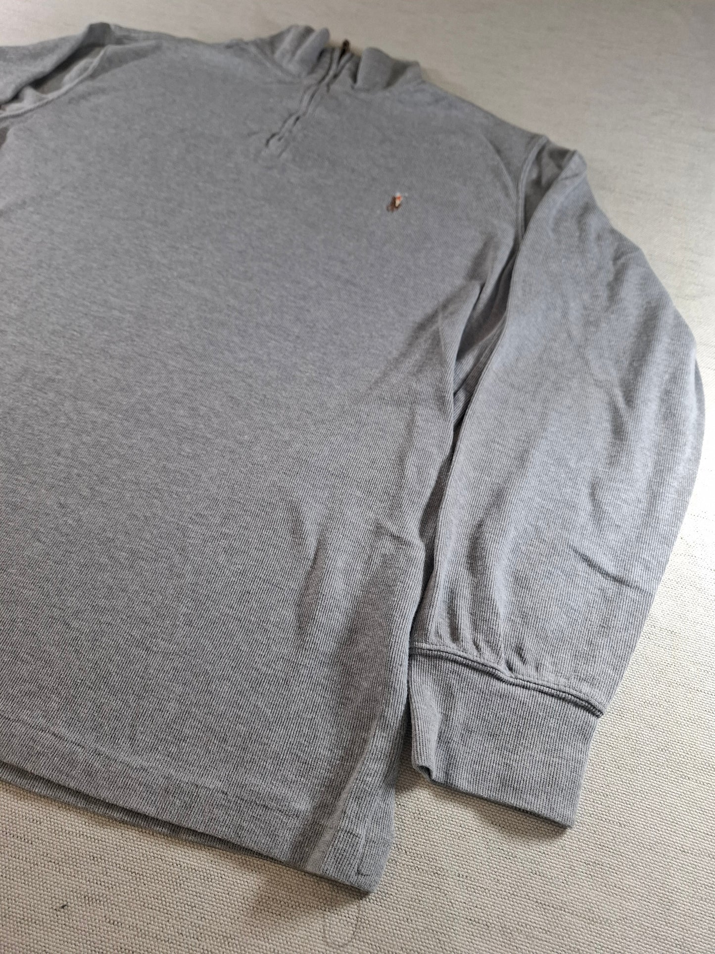 001576 – Polo Ralph Lauren Quarter-Zip Sweater – Grey, Size XL