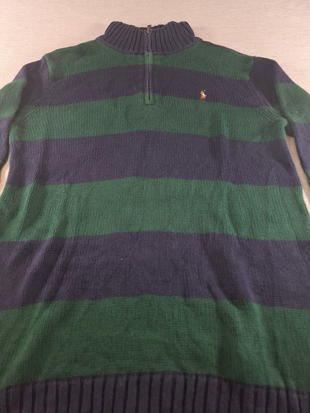 001578 – Polo Ralph Lauren 1/4 Zip Pullover – Blue/Green, Size L FOR BOYS (18/20YRS)