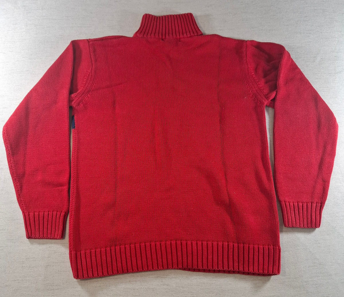 001579 – Polo Ralph Lauren 1/4 Zip Pullover – Red/Blue, Size L