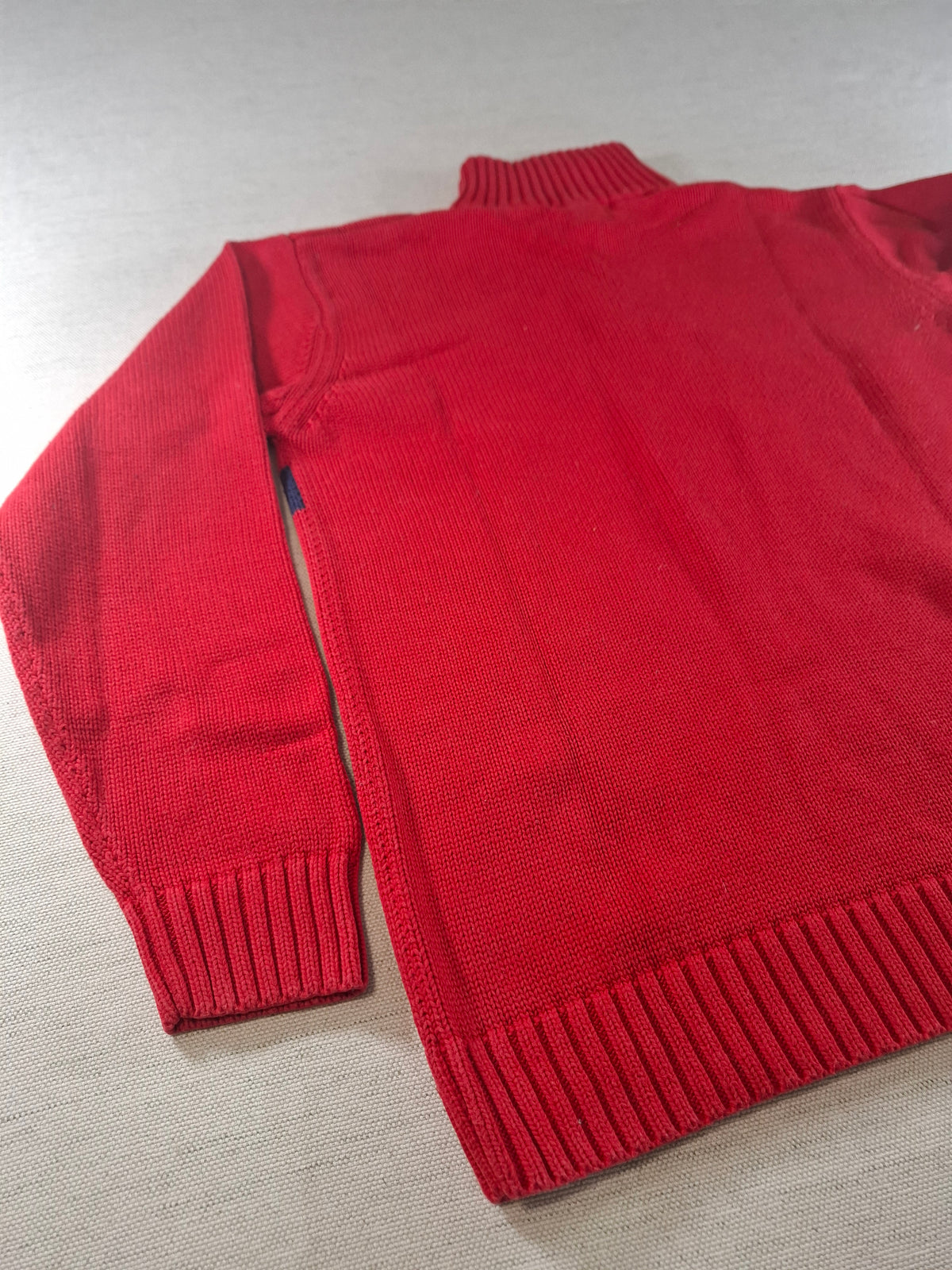 001579 – Polo Ralph Lauren 1/4 Zip Pullover – Red/Blue, Size L