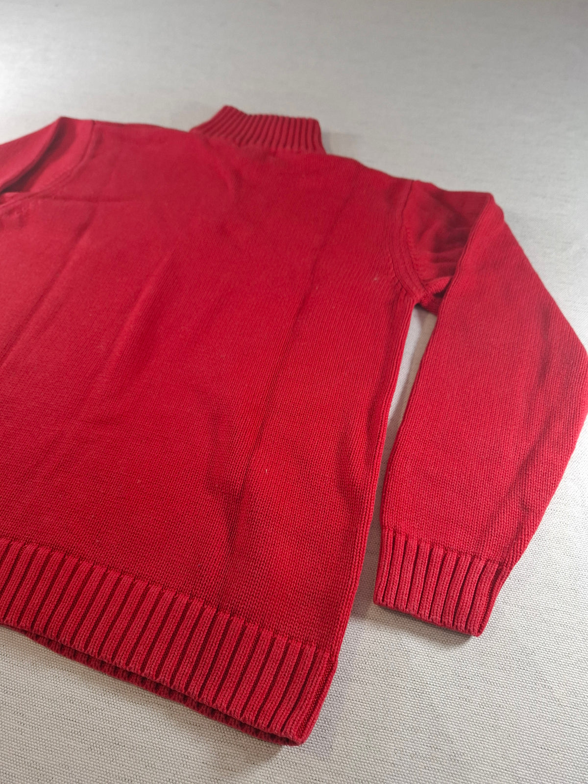001579 – Polo Ralph Lauren 1/4 Zip Pullover – Red/Blue, Size L
