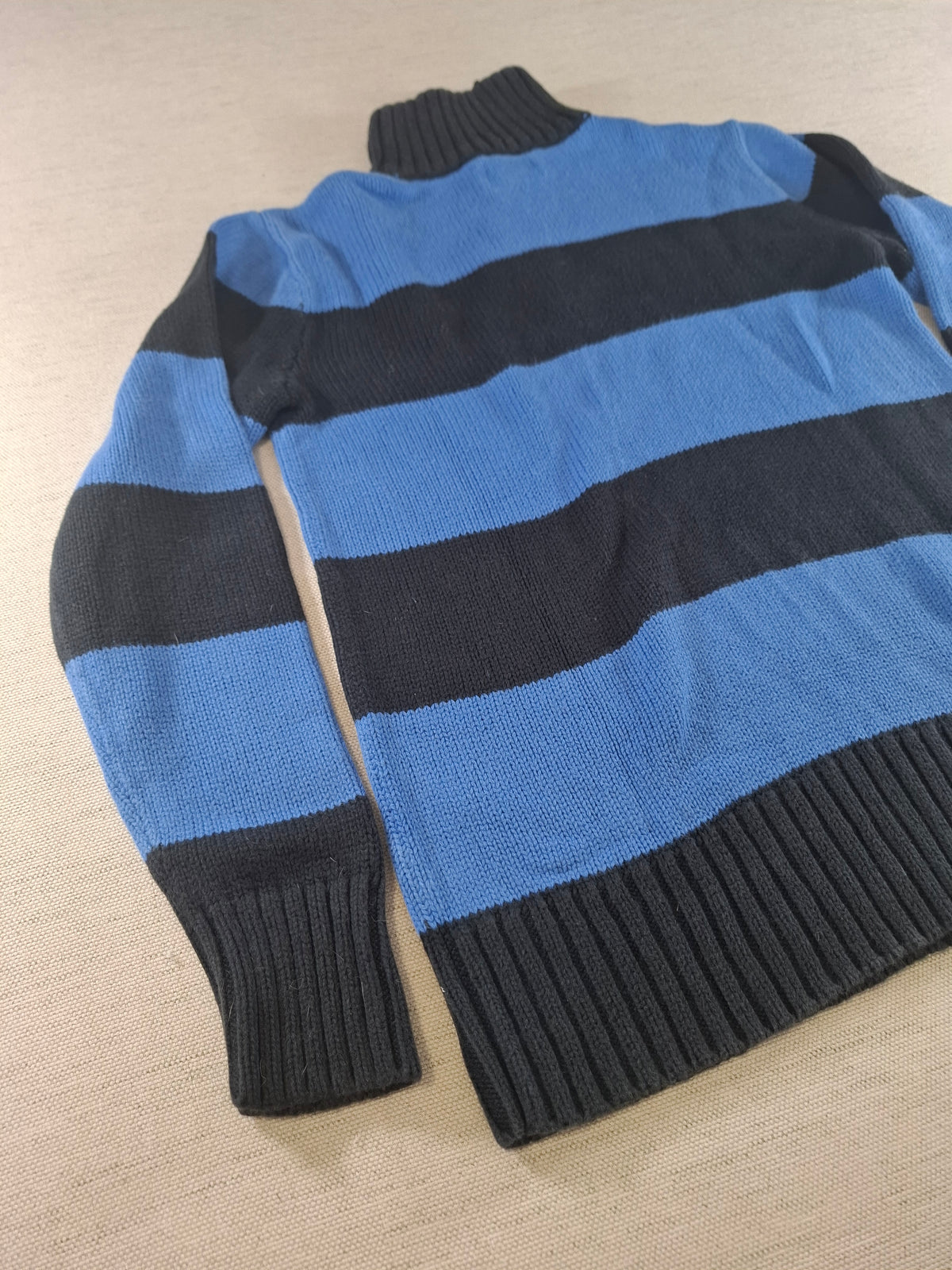 001580 – Polo Ralph Lauren 1/4 Zip Pullover – Blue/Light Blue, Size XL (Youth size, 18-20 years)