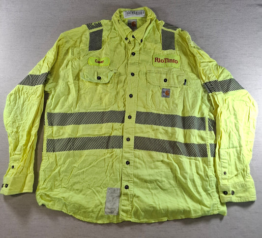 001582 – Carhartt Flame-Resistant Work Shirt – Yellow, Size L