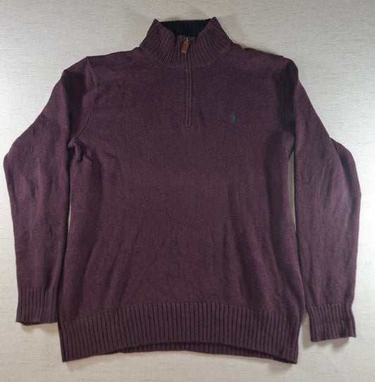 001585 – Polo Ralph Lauren 1/4 Zip Pullover – Burgundy, Size S
