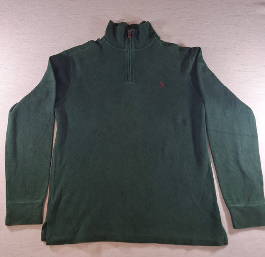 001587 – Polo Ralph Lauren 1/4 Zip Pullover – Green, Size S