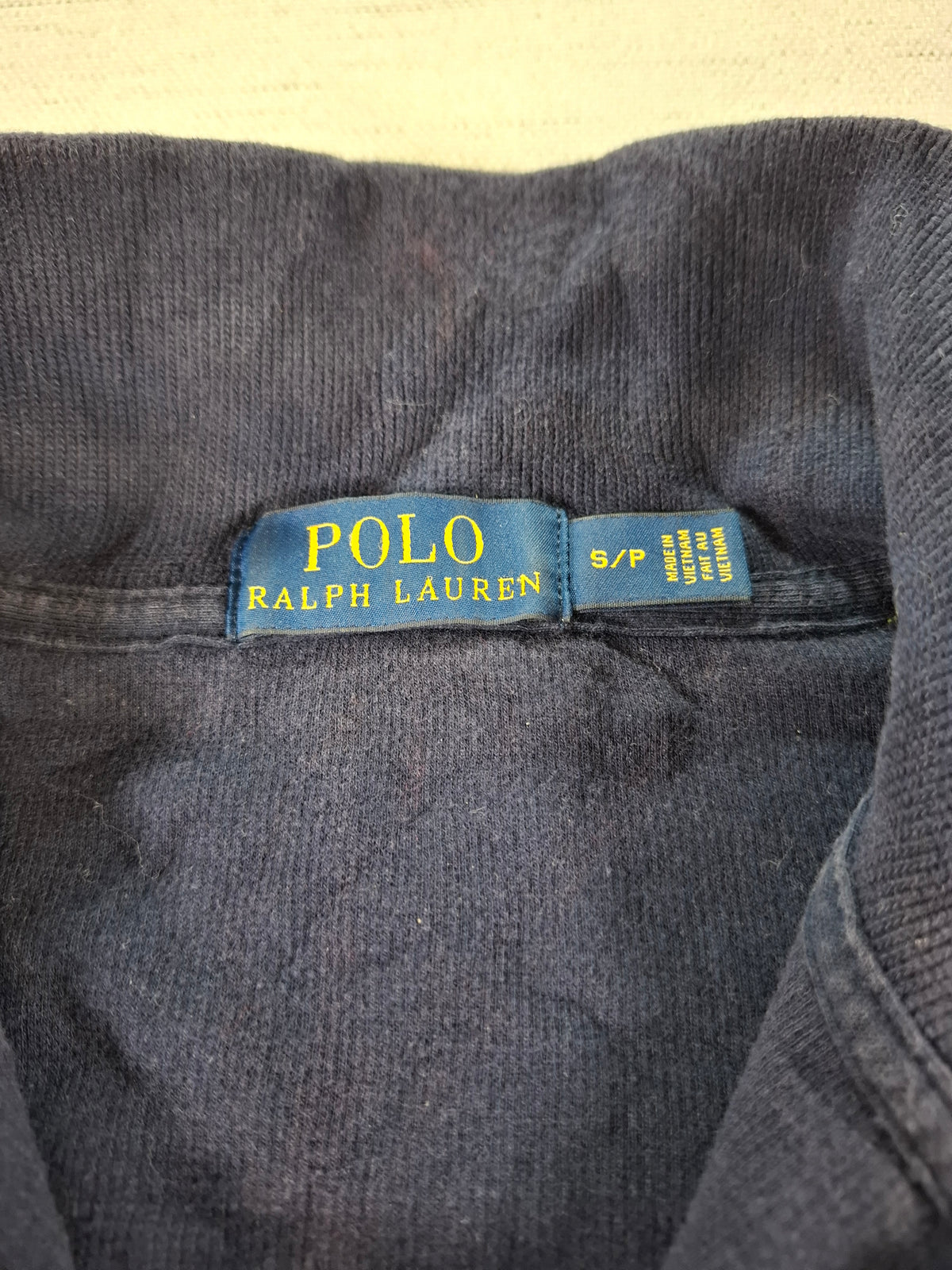 000428 – Polo Ralph Lauren 1/4 Zip Pullover – Navy, Size S