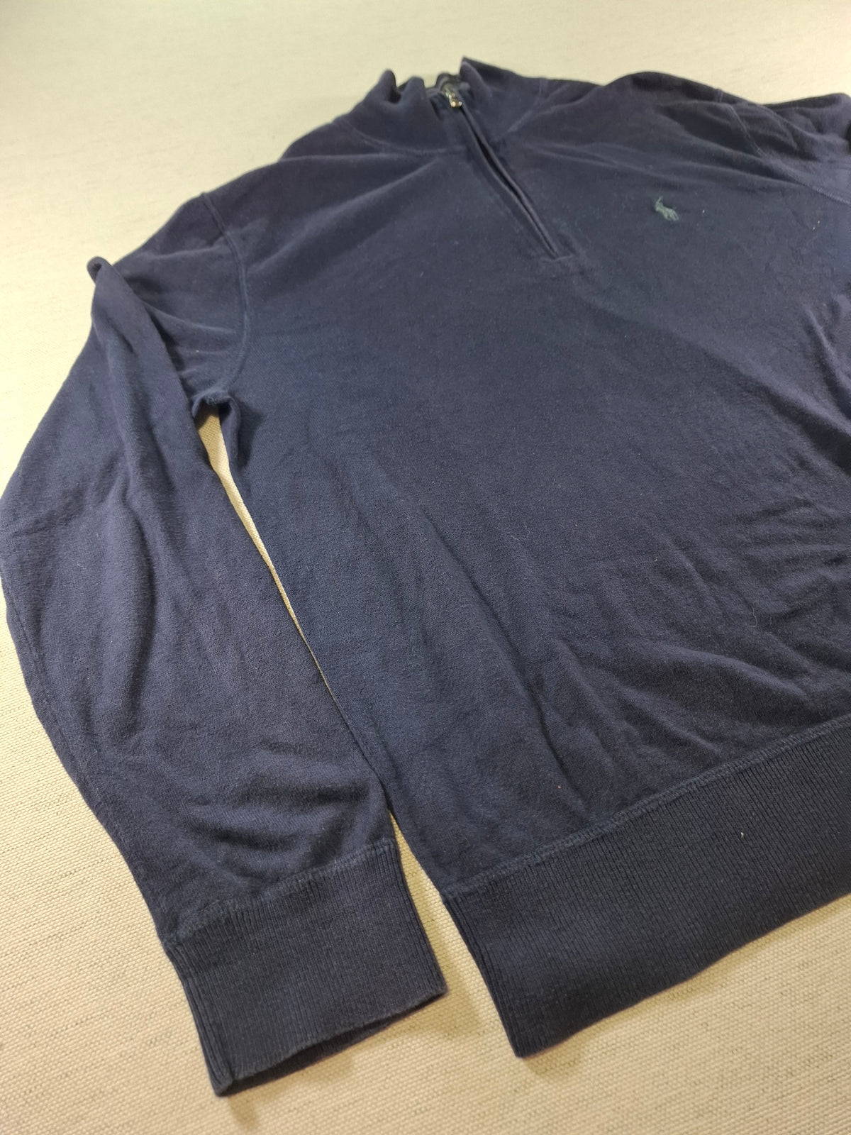 000430 – Polo Ralph Lauren 1/4 Zip Pullover – Navy, Size M