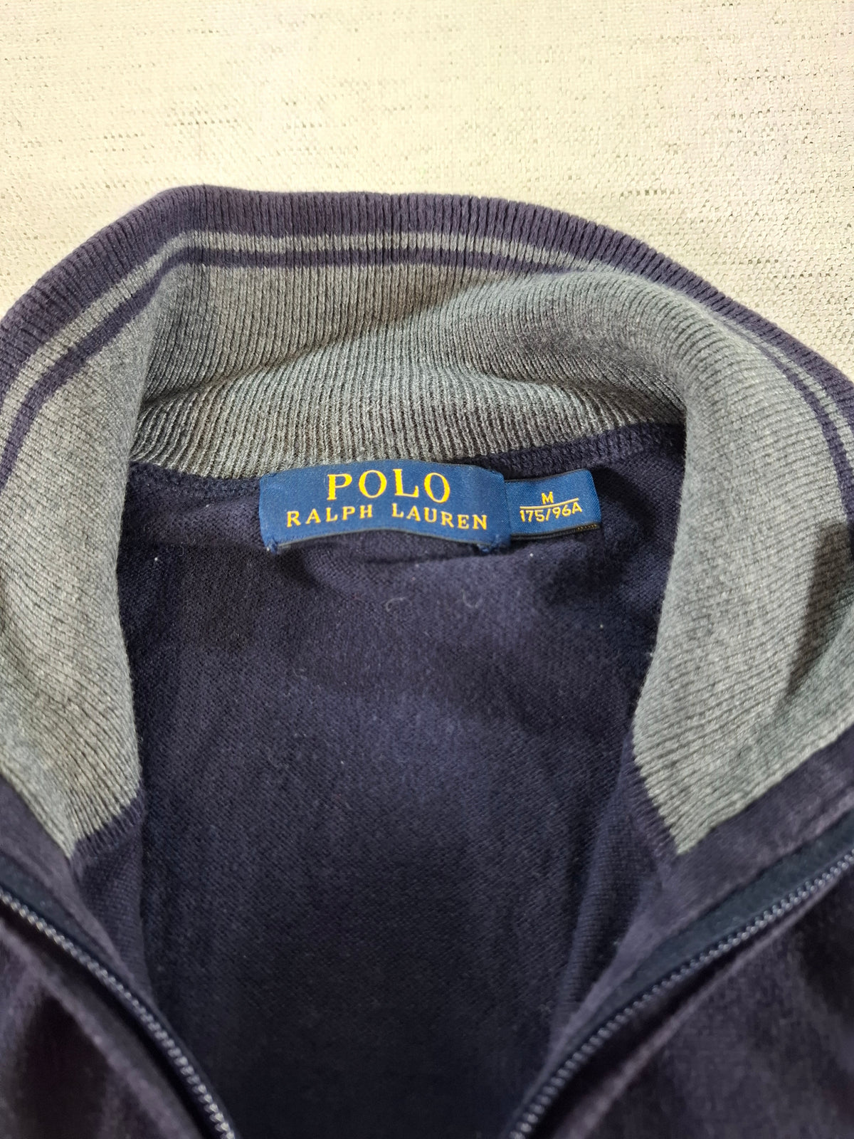 000430 – Polo Ralph Lauren 1/4 Zip Pullover – Navy, Size M