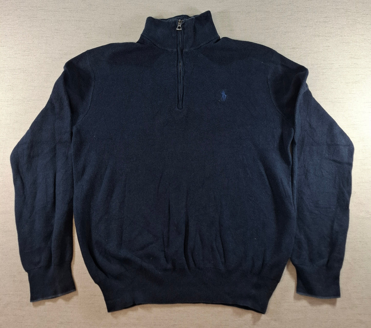 000431 – Polo Ralph Lauren 1/4 Zip Pullover – Navy, Size M