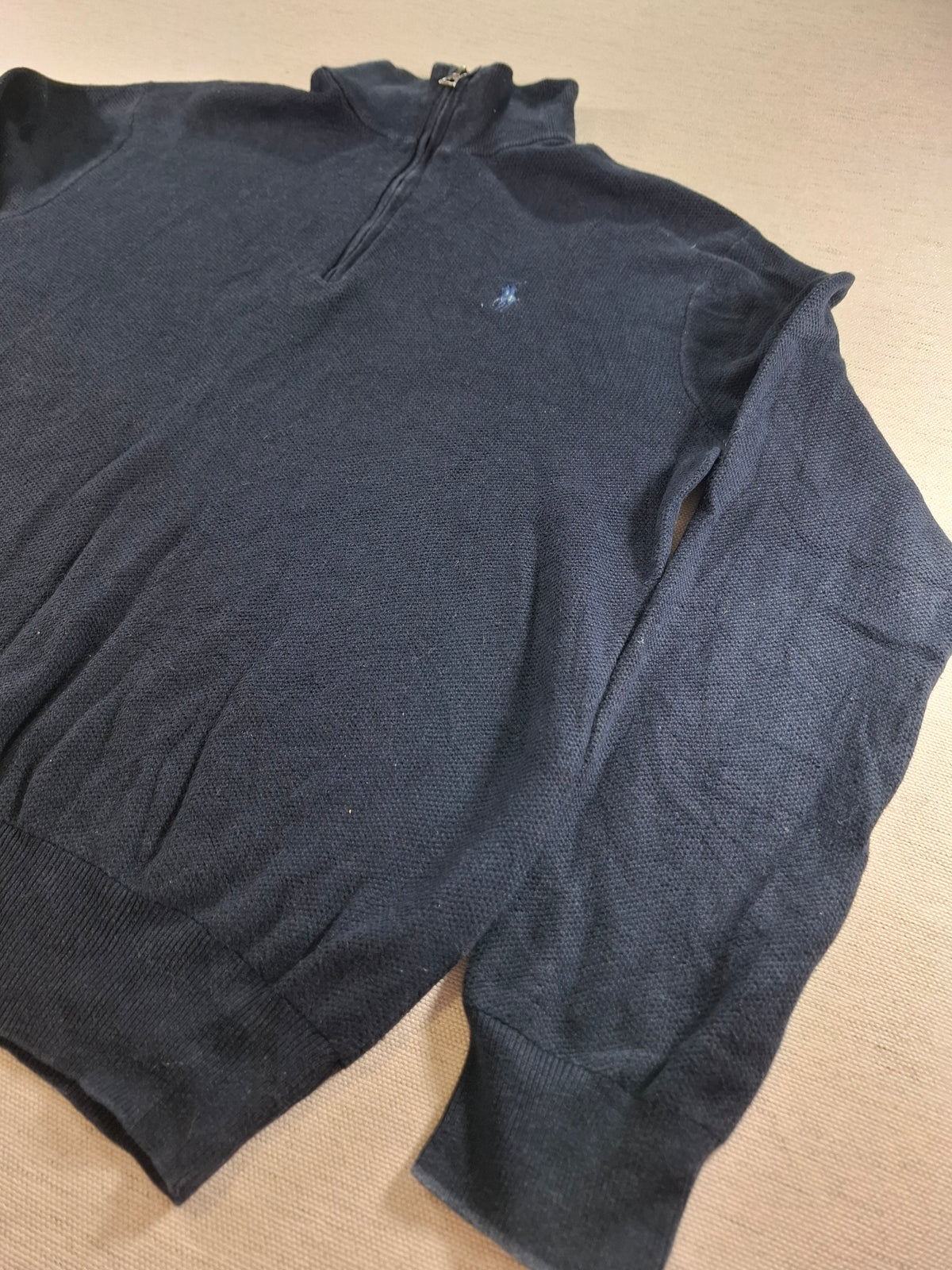 000431 – Polo Ralph Lauren 1/4 Zip Pullover – Navy, Size M