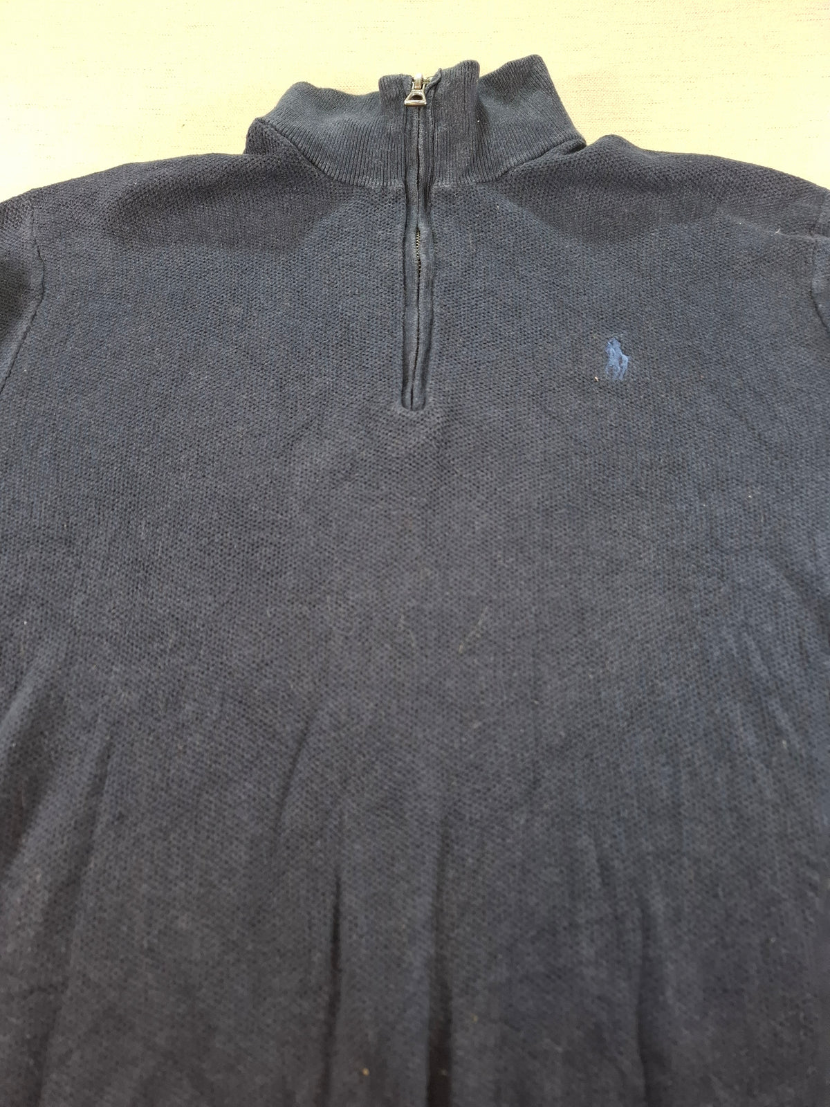 000431 – Polo Ralph Lauren 1/4 Zip Pullover – Navy, Size M