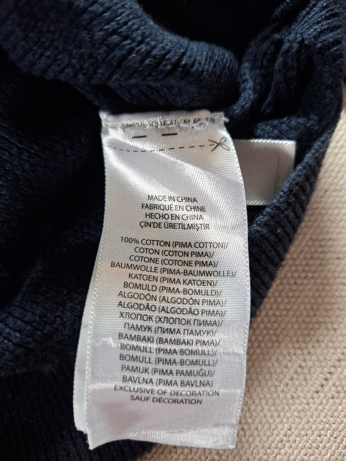 000431 – Polo Ralph Lauren 1/4 Zip Pullover – Navy, Size M