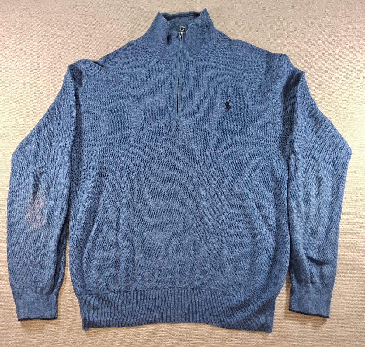 000432 – Polo Ralph Lauren 1/4 Zip Pullover – Blue, Size M