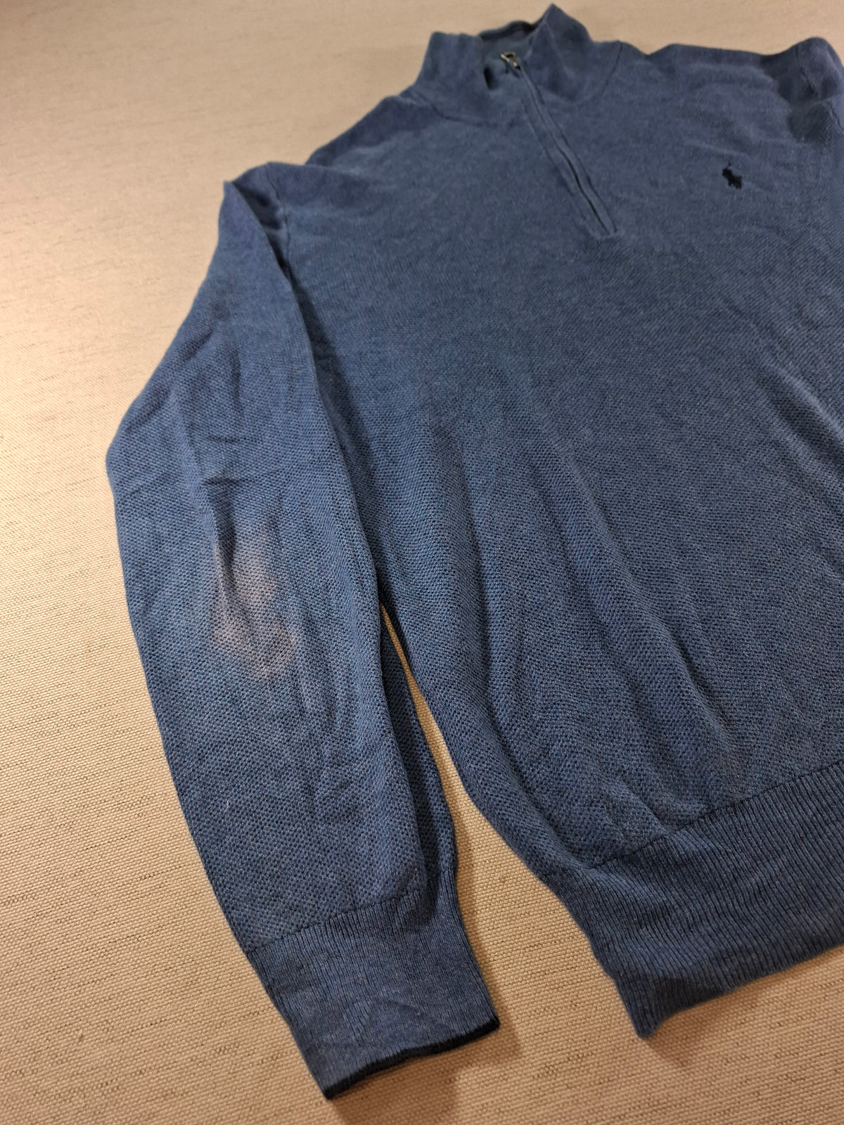 000432 – Polo Ralph Lauren 1/4 Zip Pullover – Blue, Size M