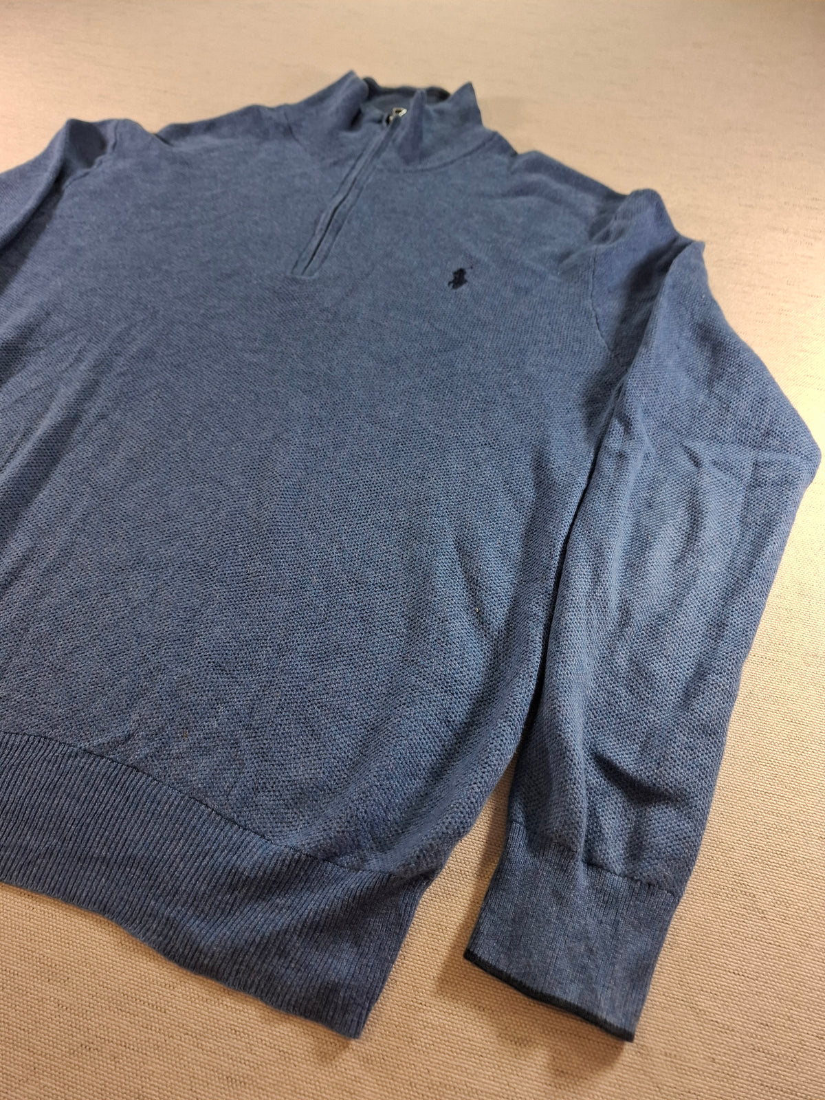 000432 – Polo Ralph Lauren 1/4 Zip Pullover – Blue, Size M