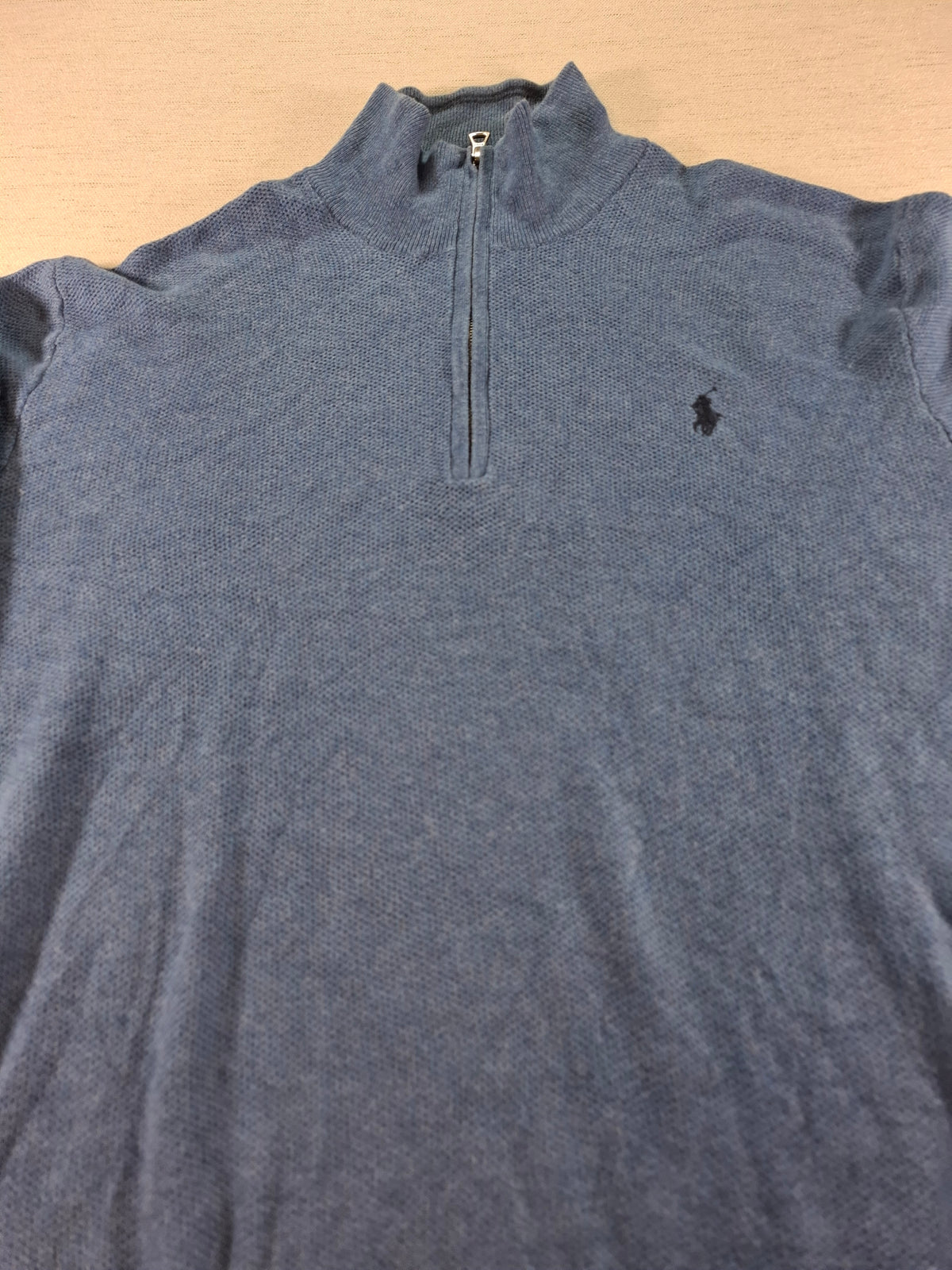 000432 – Polo Ralph Lauren 1/4 Zip Pullover – Blue, Size M