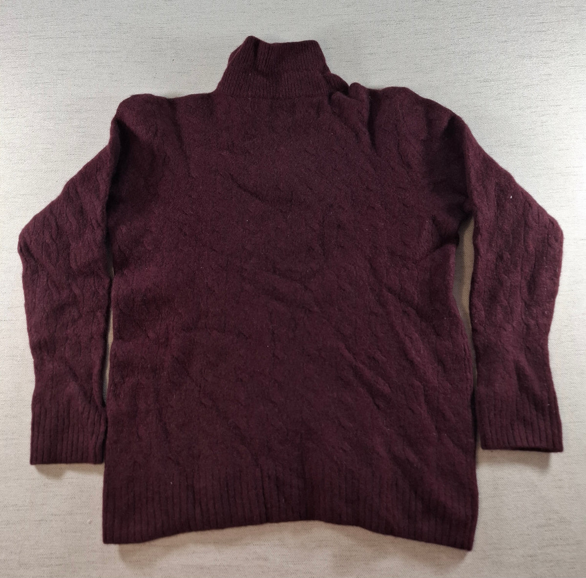 000433 – Polo Ralph Lauren 1/4 Zip Pullover – Burgundy, Size Women's M