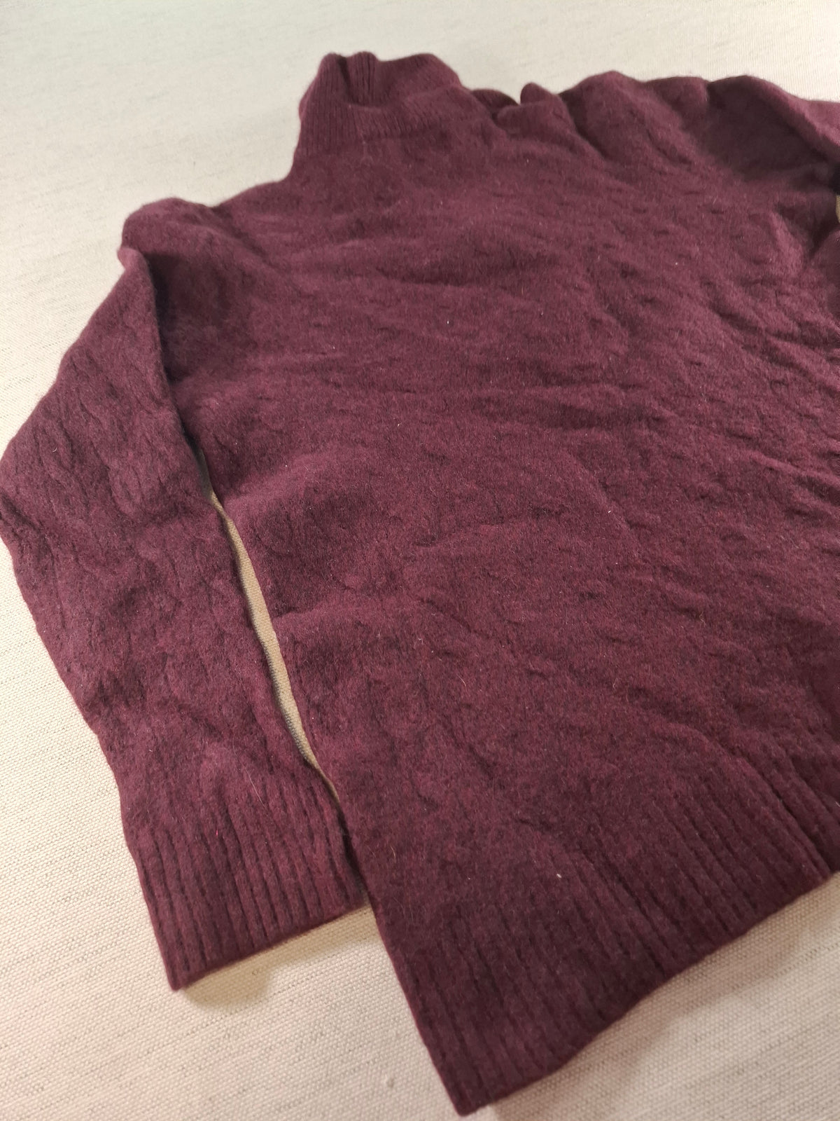 000433 – Polo Ralph Lauren 1/4 Zip Pullover – Burgundy, Size Women's M
