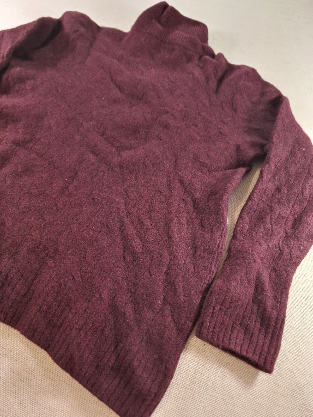 000433 – Polo Ralph Lauren 1/4 Zip Pullover – Burgundy, Size Women's M