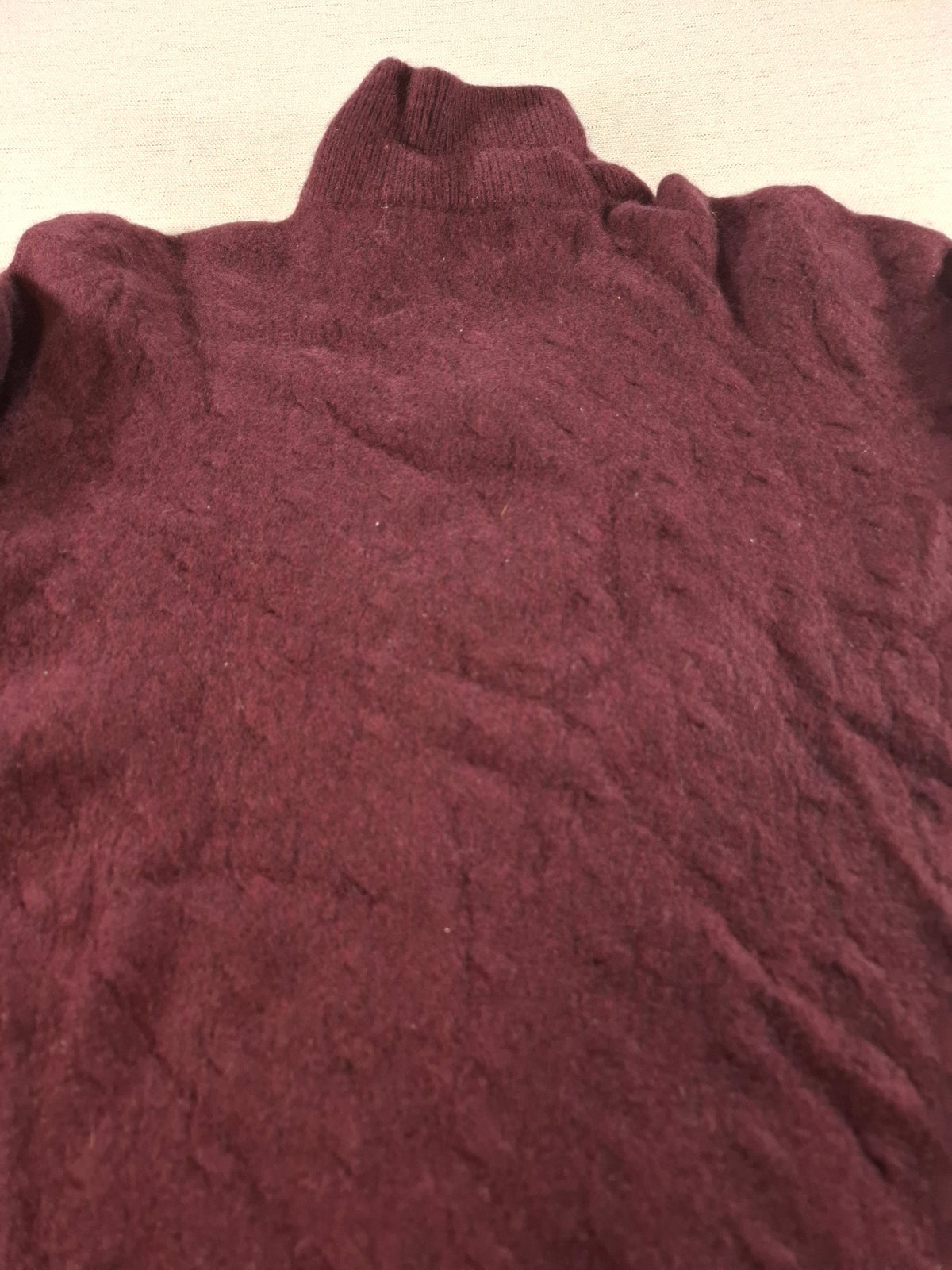 000433 – Polo Ralph Lauren 1/4 Zip Pullover – Burgundy, Size Women's M