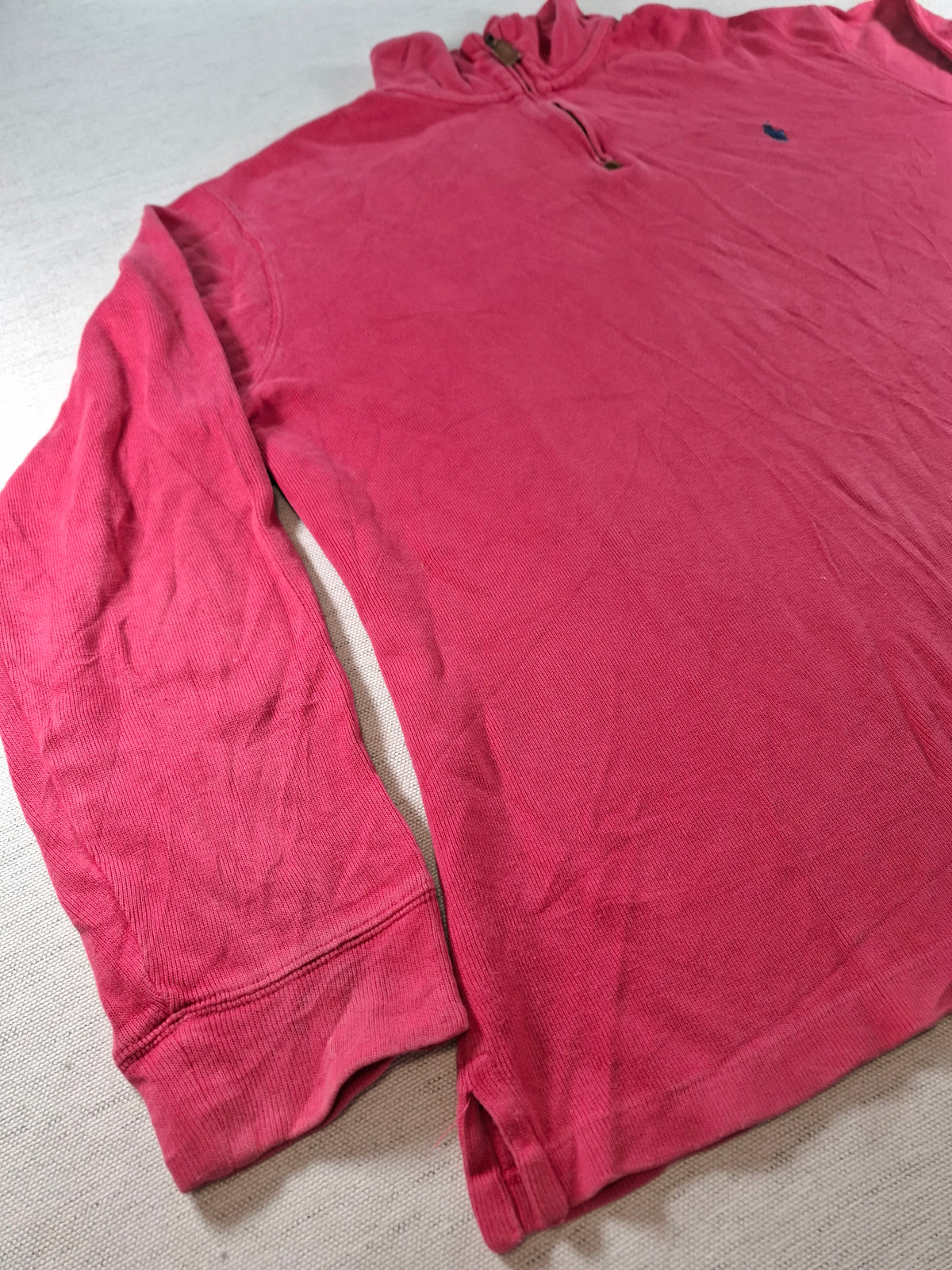 000436 – Polo Ralph Lauren 1/4 Zip Pullover – Red, Size XL