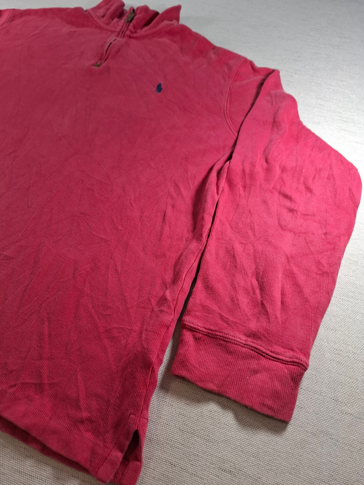 000436 – Polo Ralph Lauren 1/4 Zip Pullover – Red, Size XL