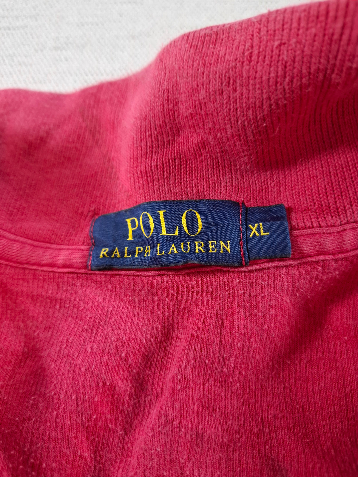 000436 – Polo Ralph Lauren 1/4 Zip Pullover – Red, Size XL