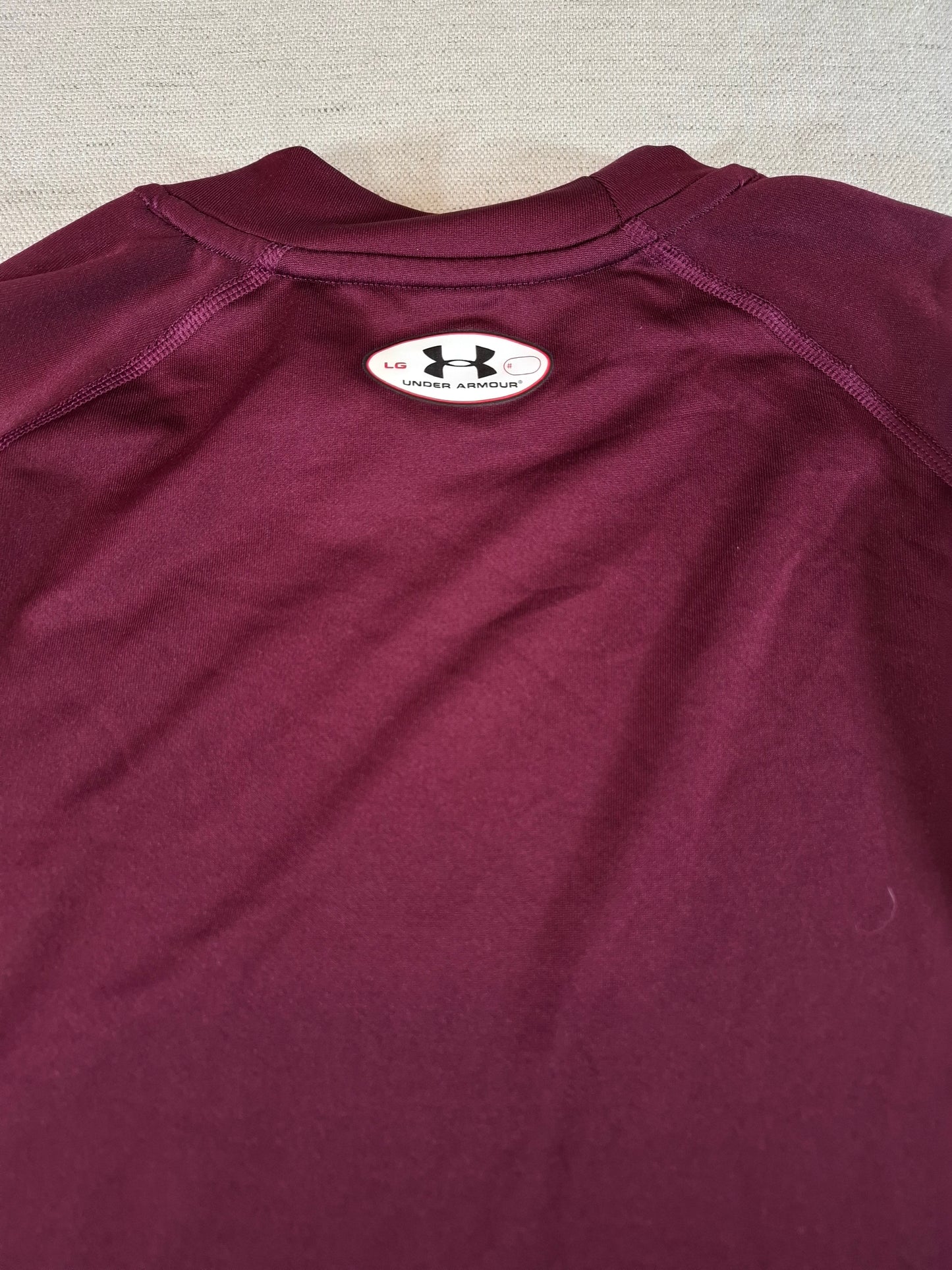001154 Under Armour Longsleeve t-shirt size L Burgundy/ Grey