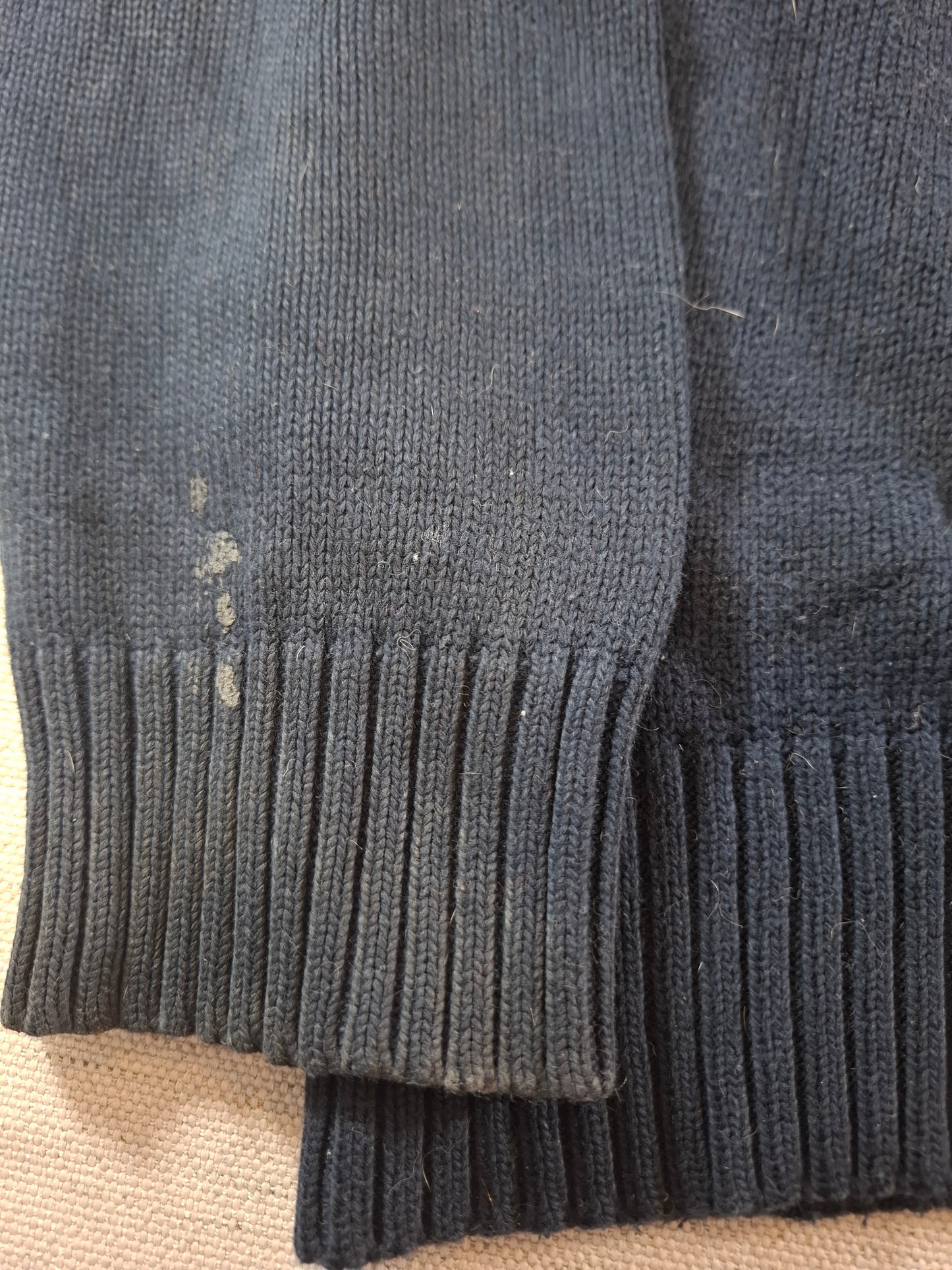 000498 Polo Ralph Lauren 1/4 zip sweater size L Navy